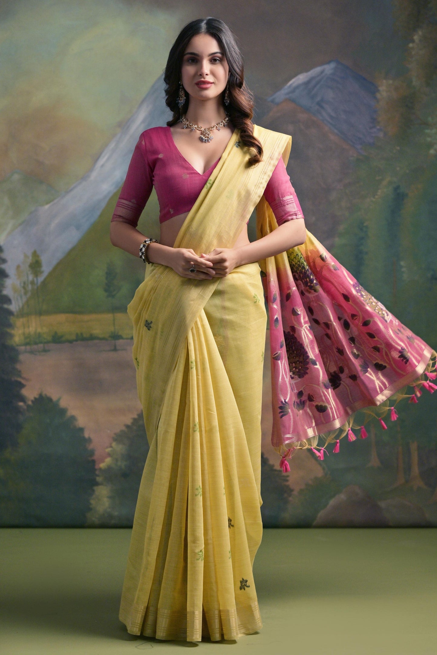 yellow-woven-muga-cotton-saree-zb132639_3_SareeButa.com