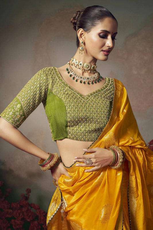 Yellow Woven Silk Saree-SAR11595_2_SareeButa.com