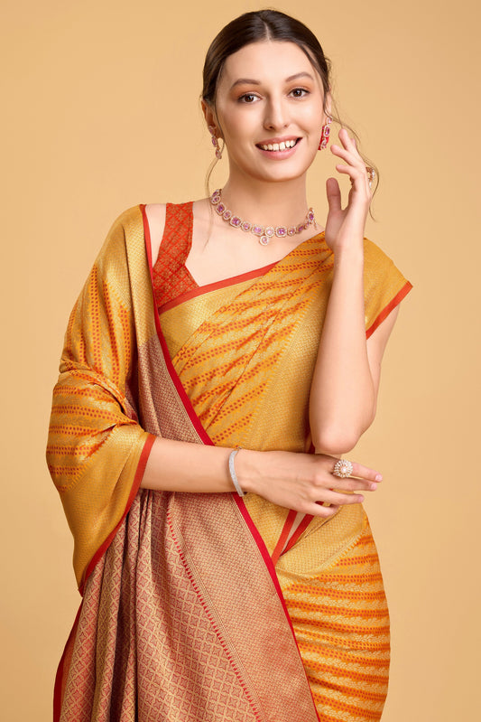 Yellow Woven Silk Saree-ZB133119_2_SareeButa.com