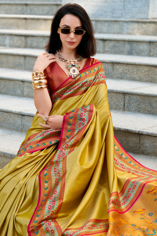 Yellow Woven Tissue Silk Saree-ZB134188_2_SareeButa.com