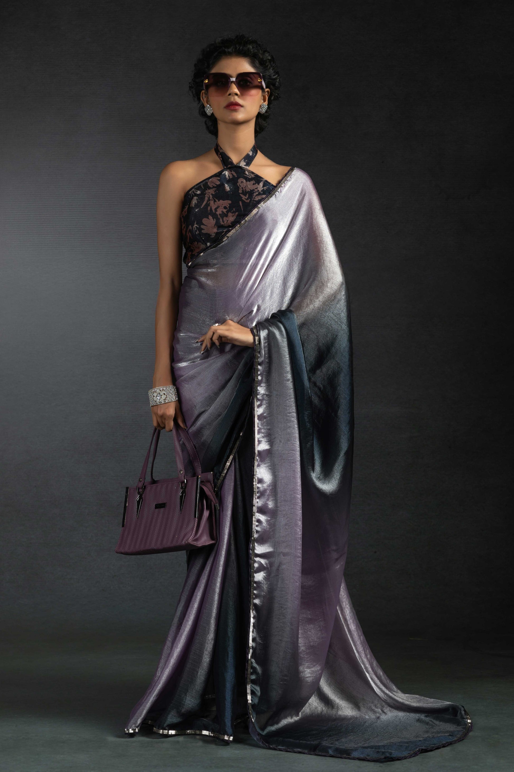 2-Tone Satin Silk Readymade Saree-ZB134318_1_SareeButa.com