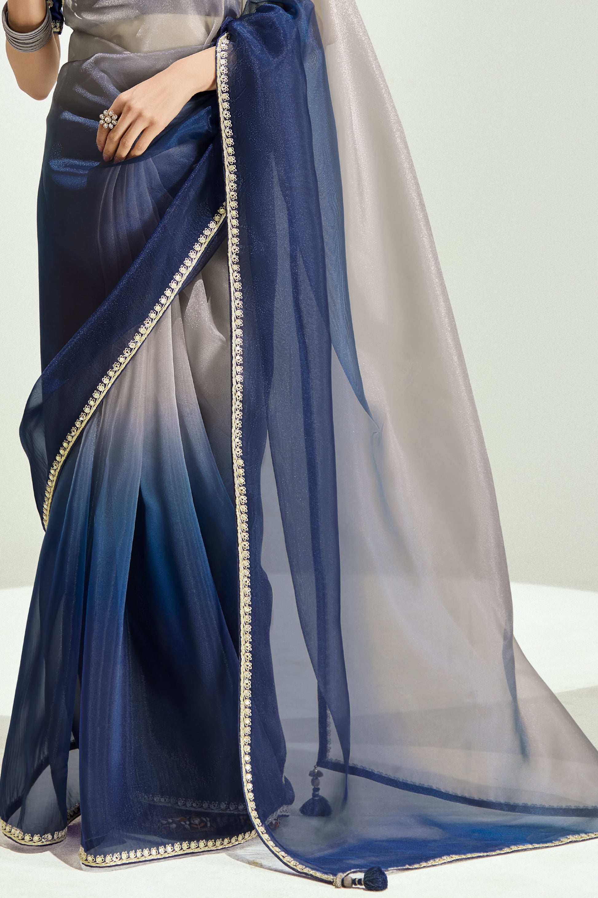 2-Tone Blue Organza Tissue Saree-ZB134897_5_SareeButa.com