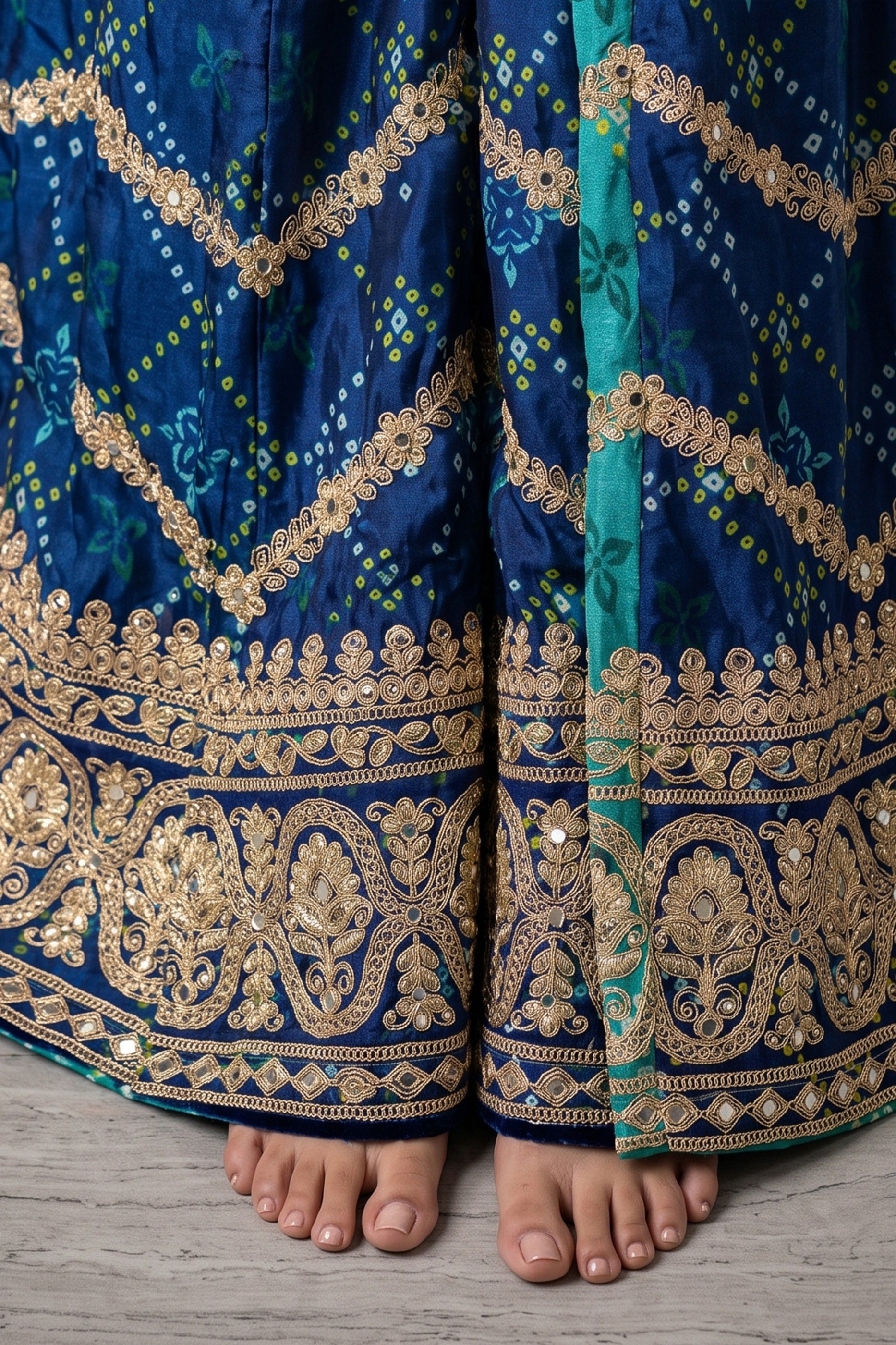 2-Tone Blue Readymade Embroidered Chinon Suit-SAR12807_6_SareeButa.com