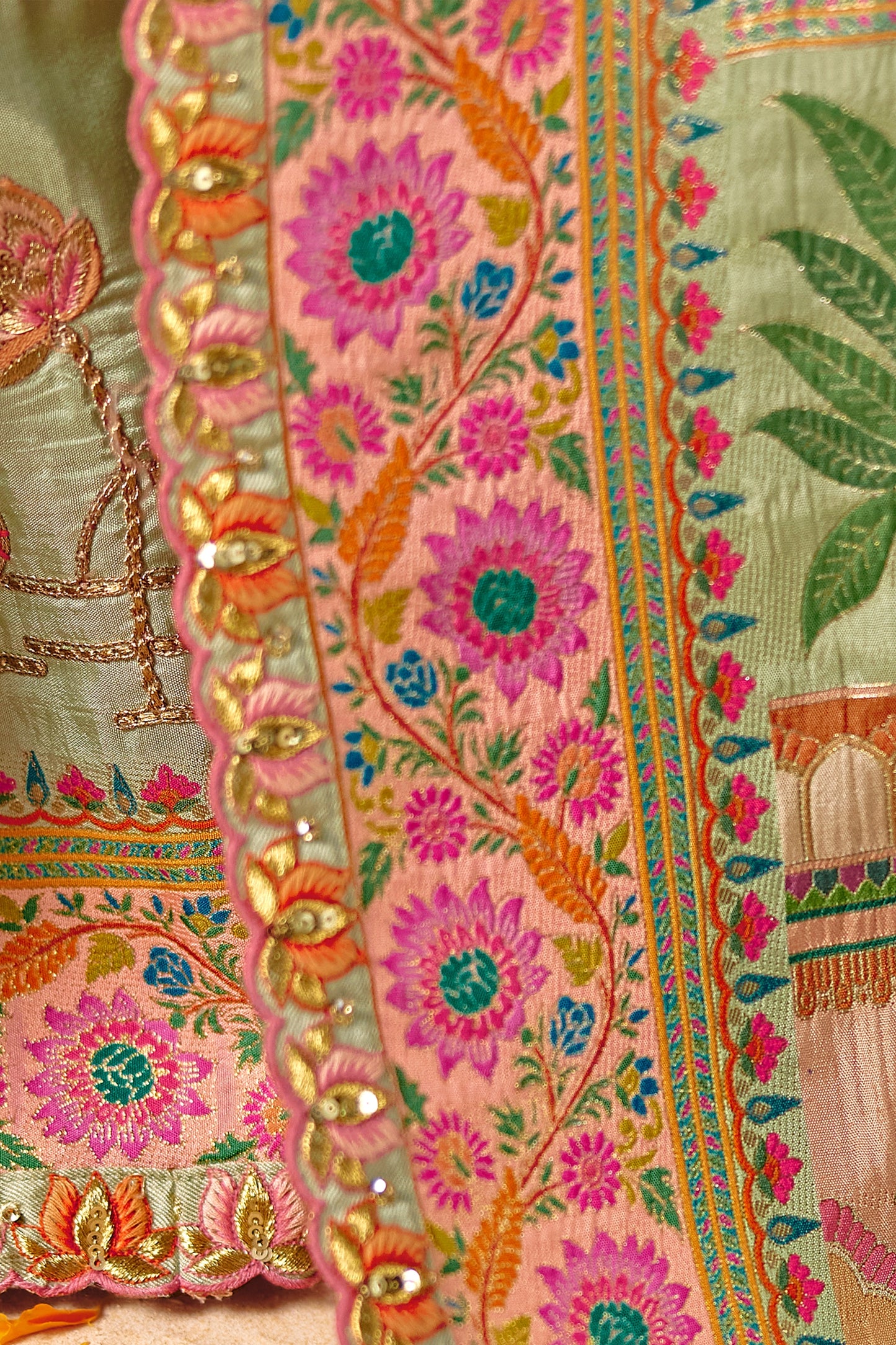 2-Tone Blue Zari Work Dola Silk Saree With Embroidery-SAR12073_3_SareeButa.com