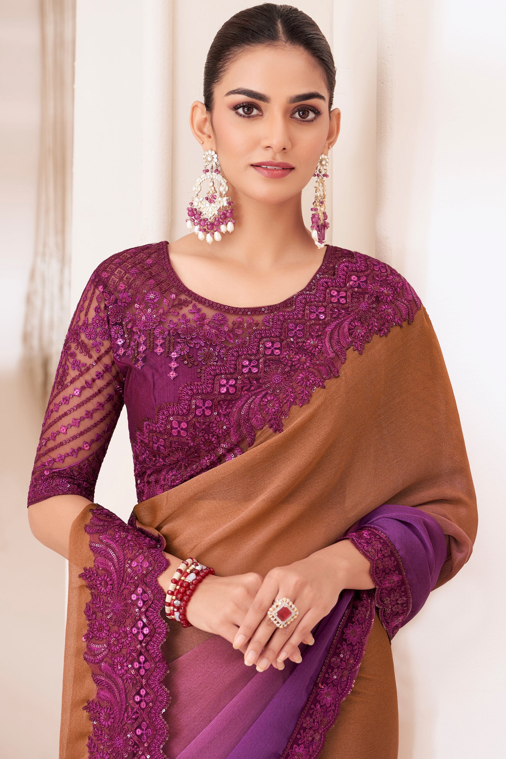 2-tone-embroidered-chiffon-saree-zb132158_2_SareeButa.com