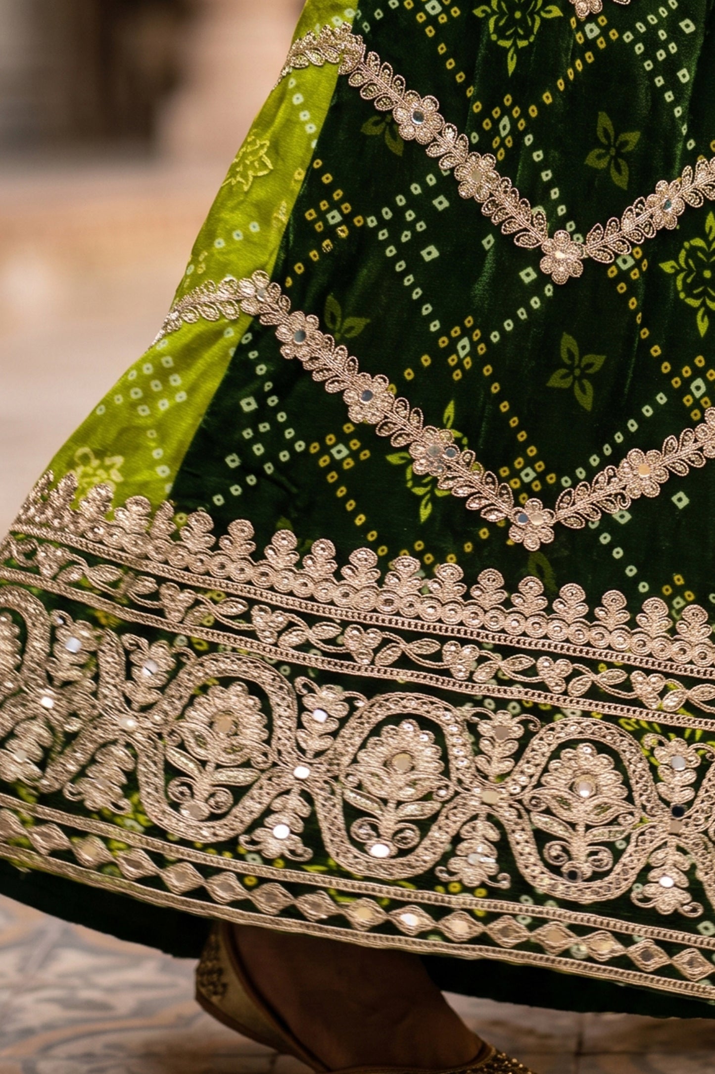 2-Tone Green Readymade Embroidered Chinon Suit-SAR12810_7_SareeButa.com