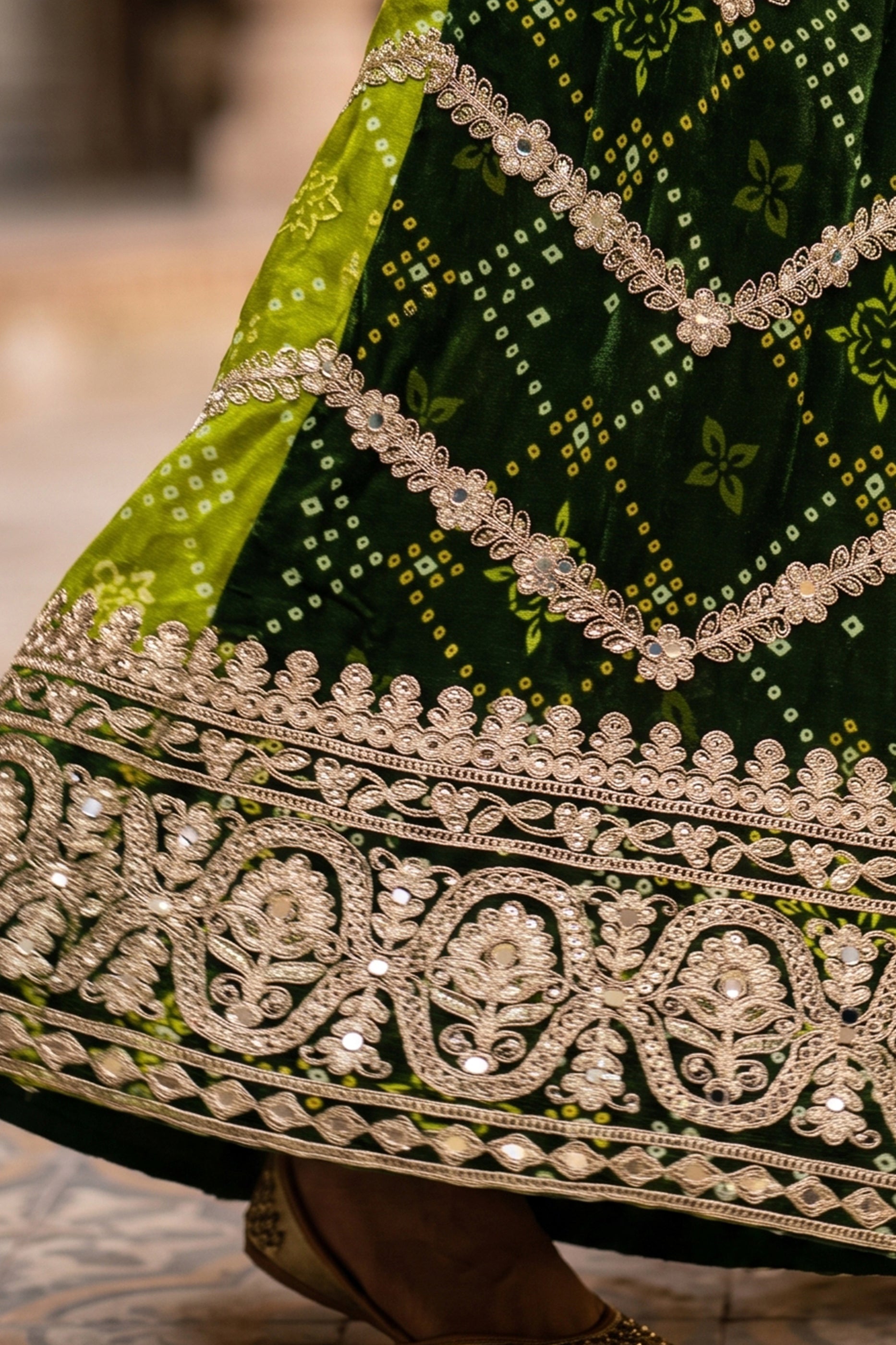 2-Tone Green Readymade Embroidered Chinon Suit-SAR12810_7_SareeButa.com