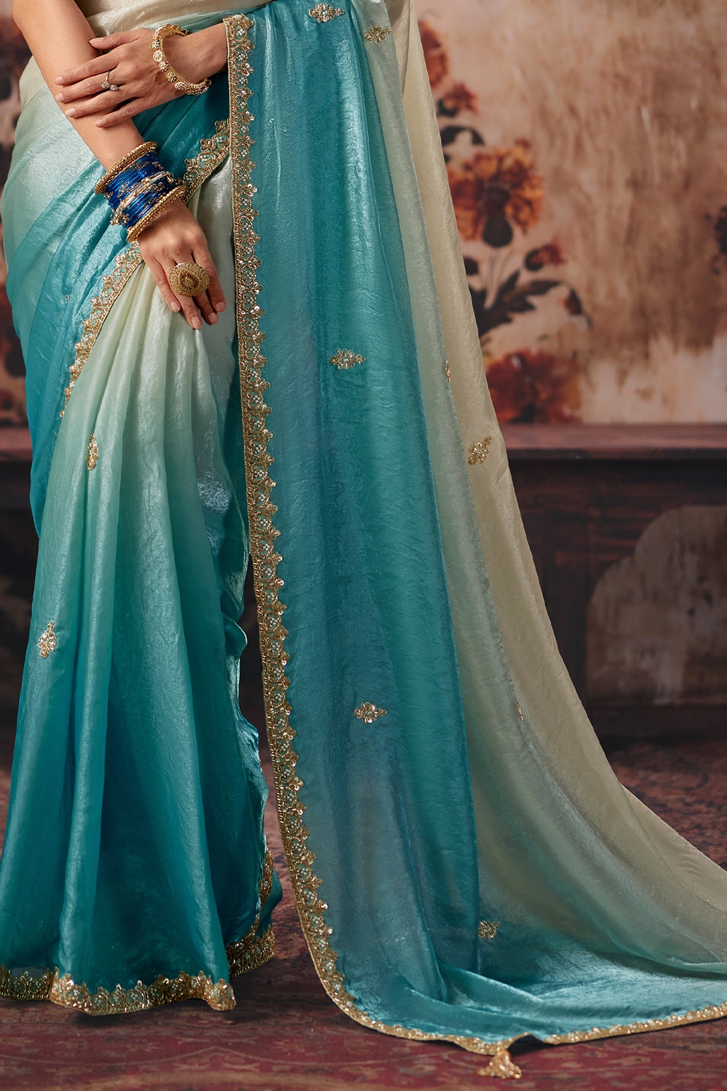 2-Tone Grey Embroidered Satin Saree-SAR13196_5_SareeButa.com