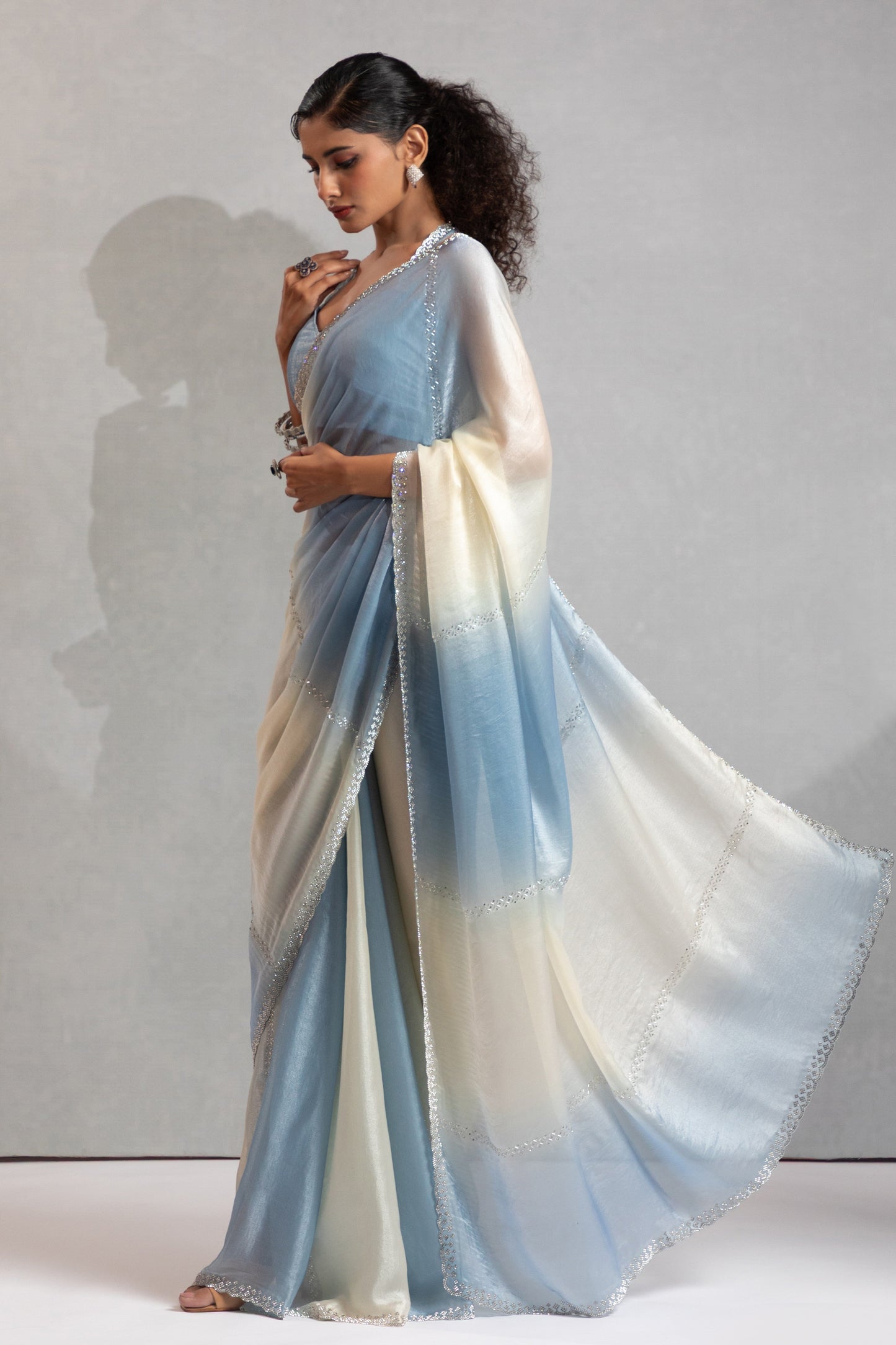 2-Tone Grey Satin Silk Stone Work Saree-ZB134878_4_SareeButa.com