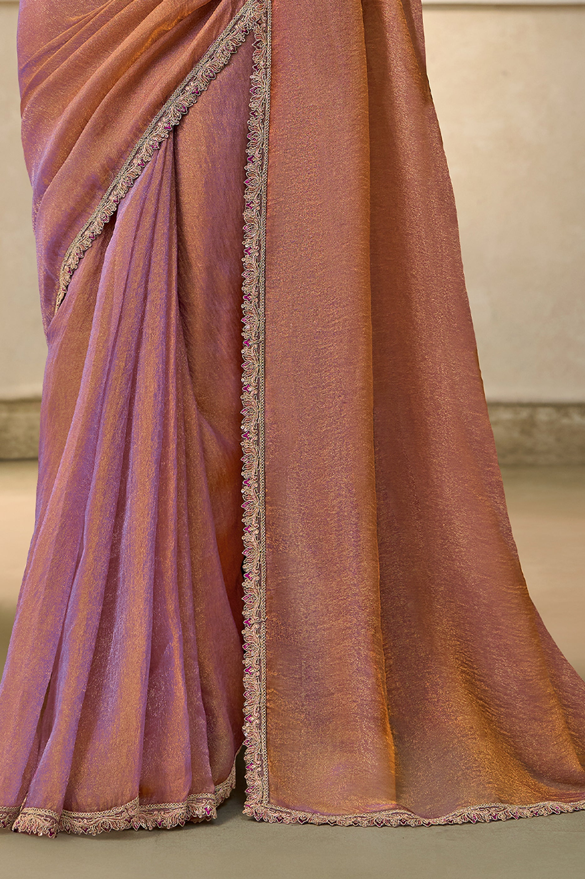 2-Tone Pink Embroidered Georgette Tissue Saree-SAR13183_6_SareeButa.com