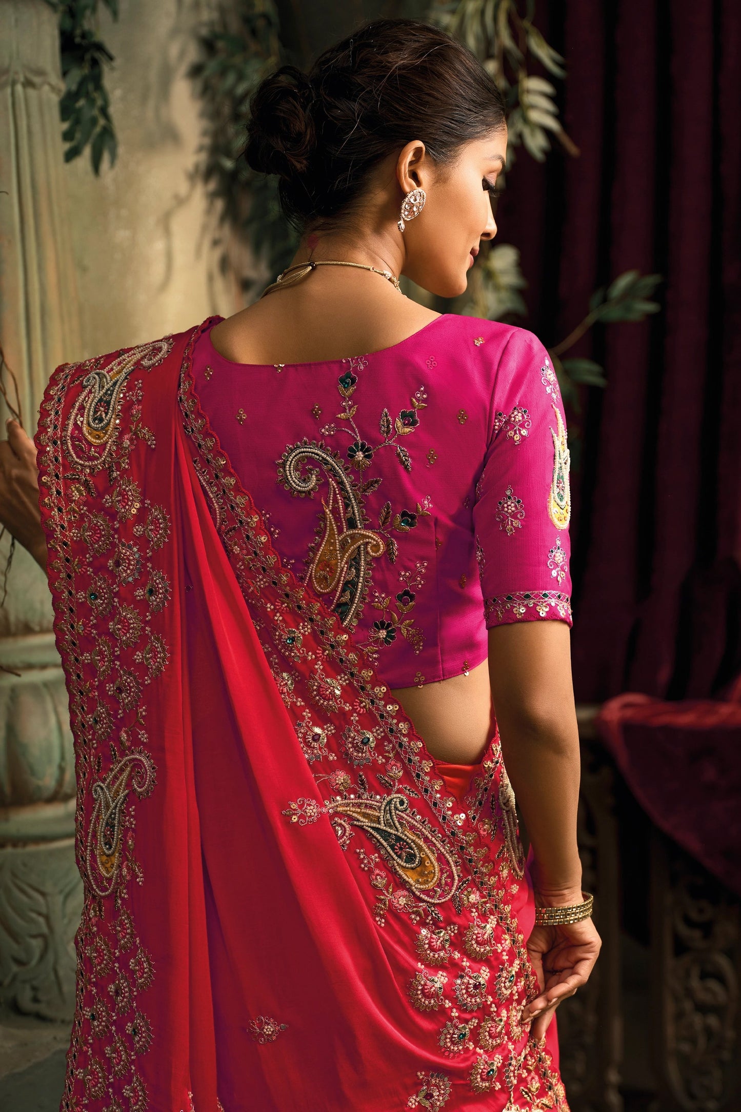 2-Tone Pink Heavy Work Gajji Silk Saree-SAR11585_3_SareeButa.com