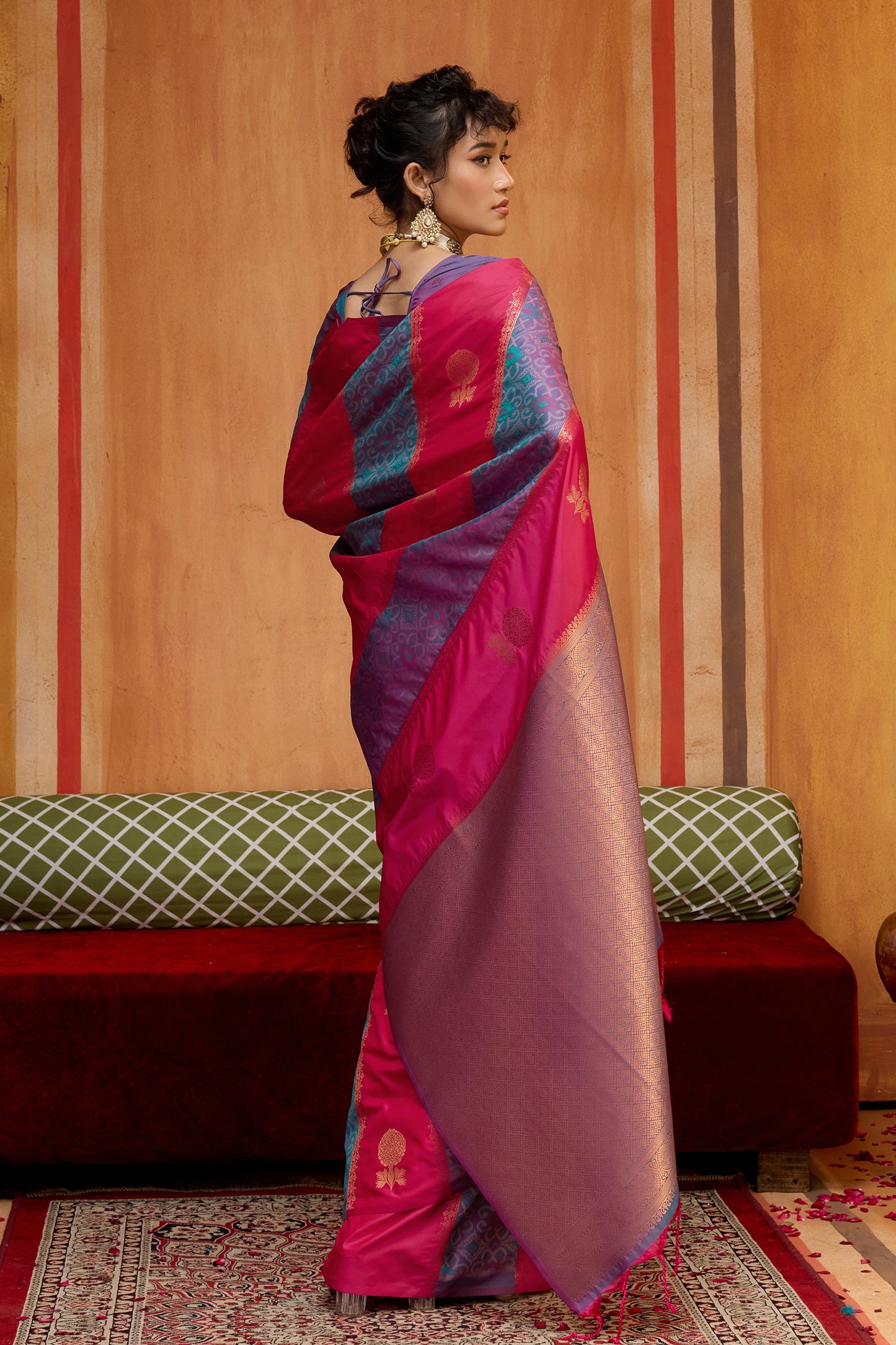 2-Tone Pink Woven Silk Saree-SAR11919_5_SareeButa.com