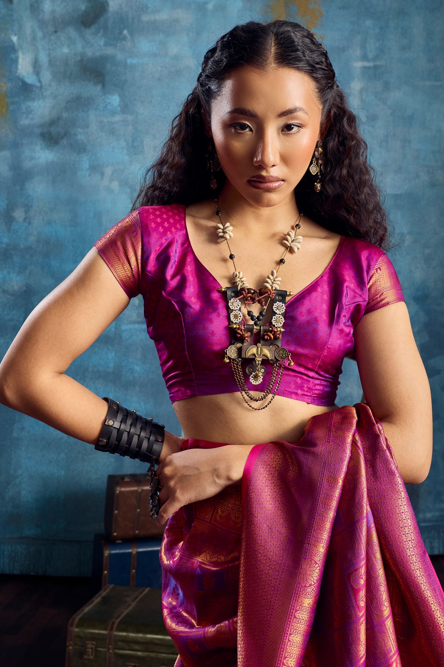 2-Tone Pink Woven Silk Saree-SAR12376_3_SareeButa.com