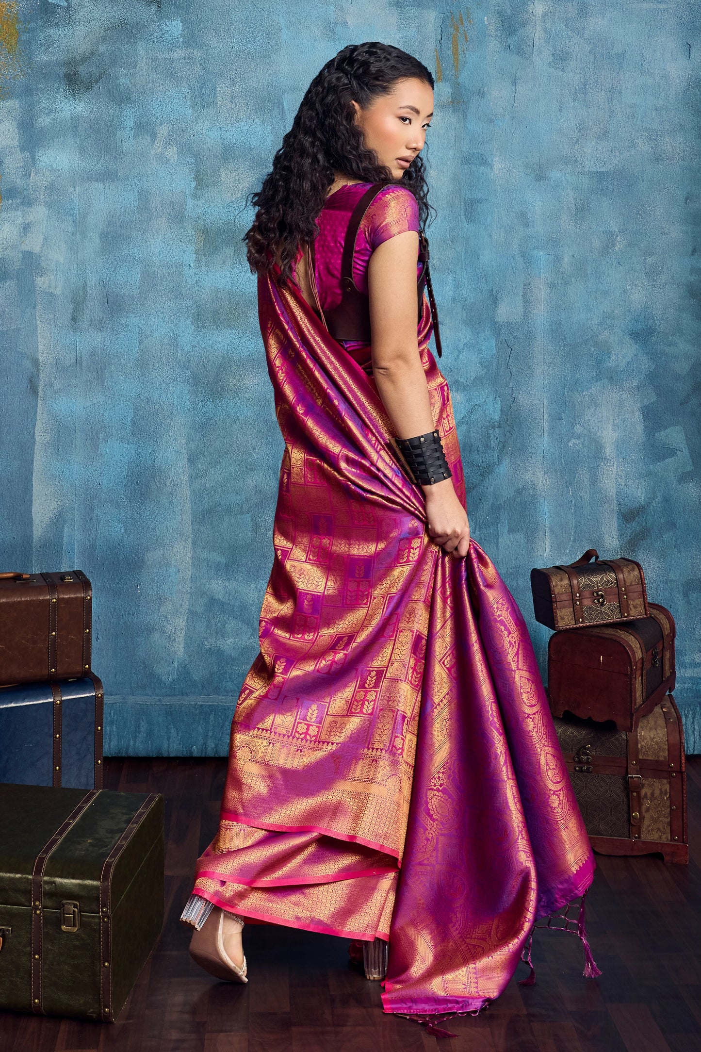 2-Tone Pink Woven Silk Saree-SAR12376_4_SareeButa.com