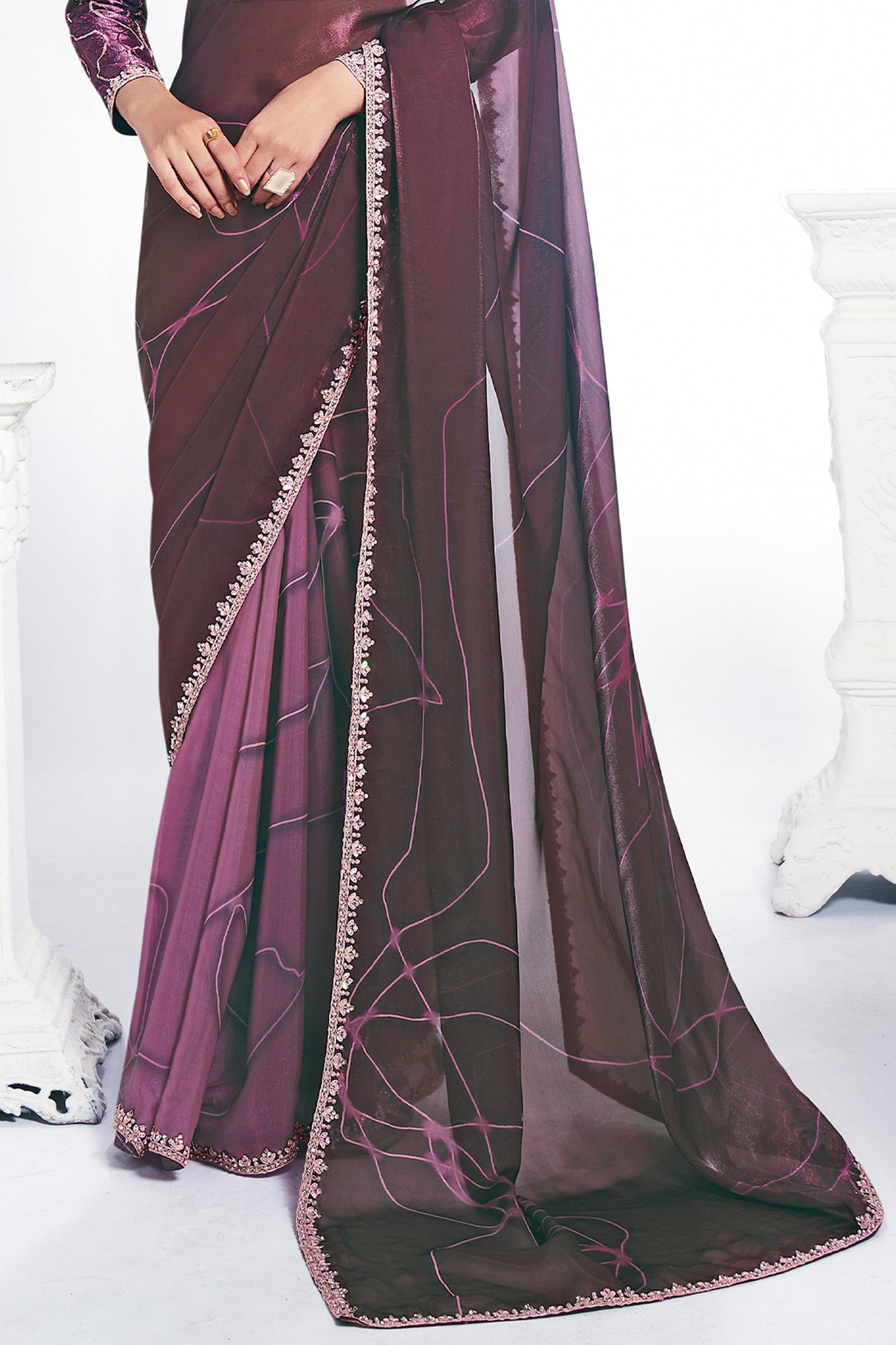 2-Tone Purple Digital Printed Satin Silk Saree-SAR10260_4_SareeButa.com