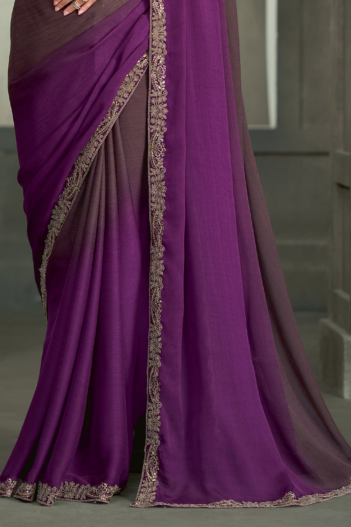 2-Tone Purple Embroidered Chiffon Saree-SAR13287_4_SareeButa.com