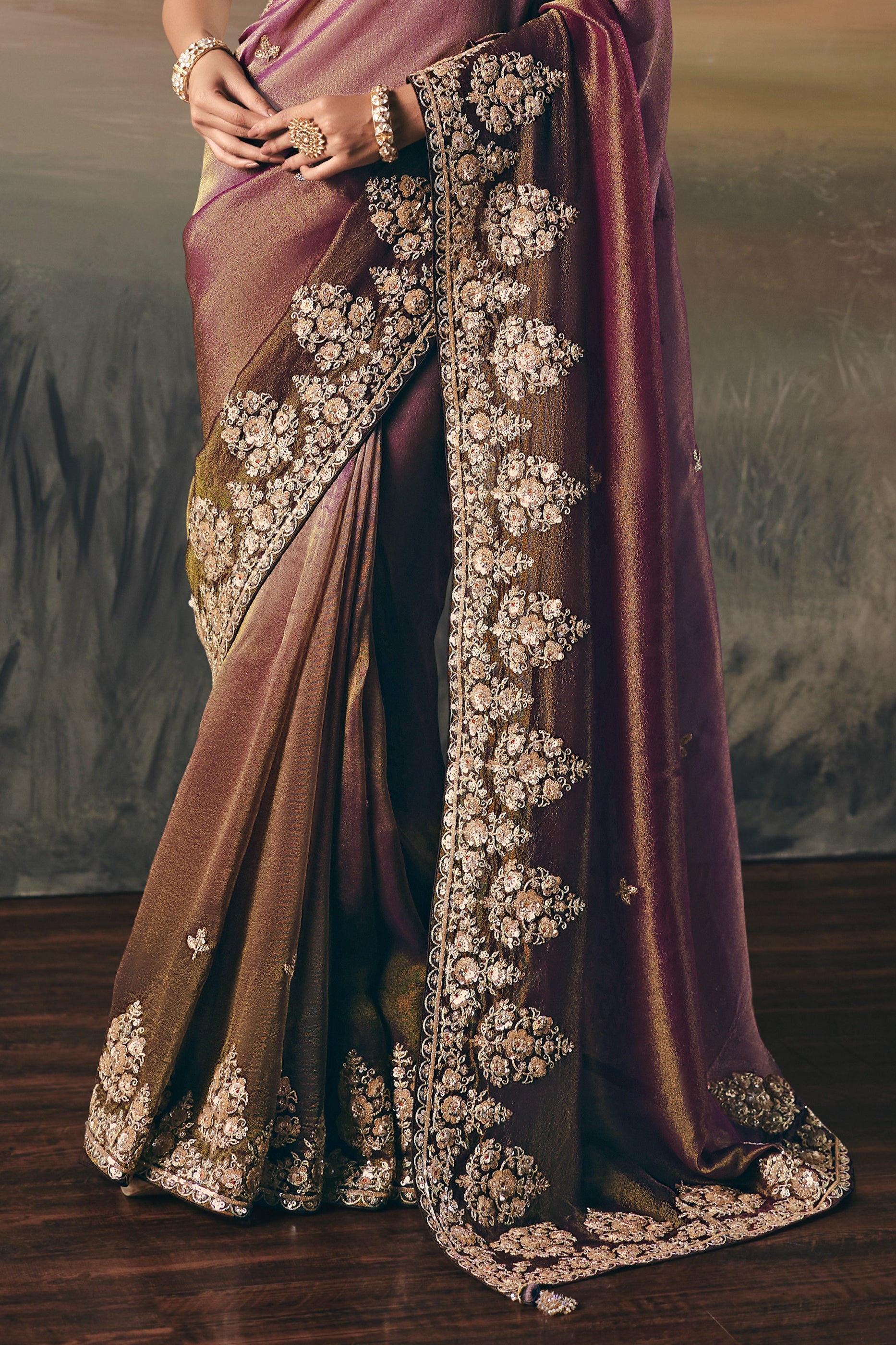2-Tone Purple Embroidered Tissue Saree-SAR10826_5_SareeButa.com