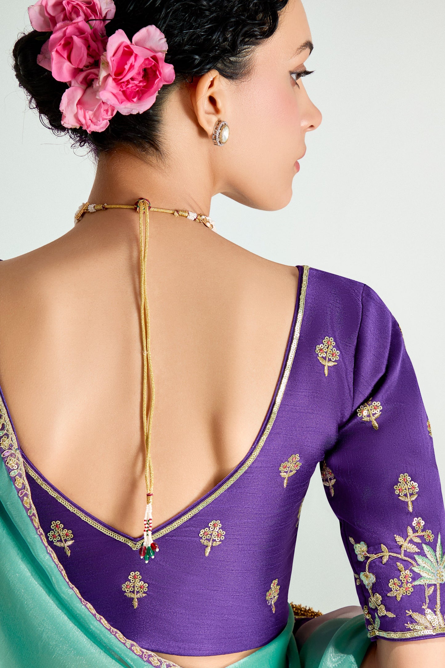2-Tone Purple Organza Tissue Saree-ZB134900_3_SareeButa.com