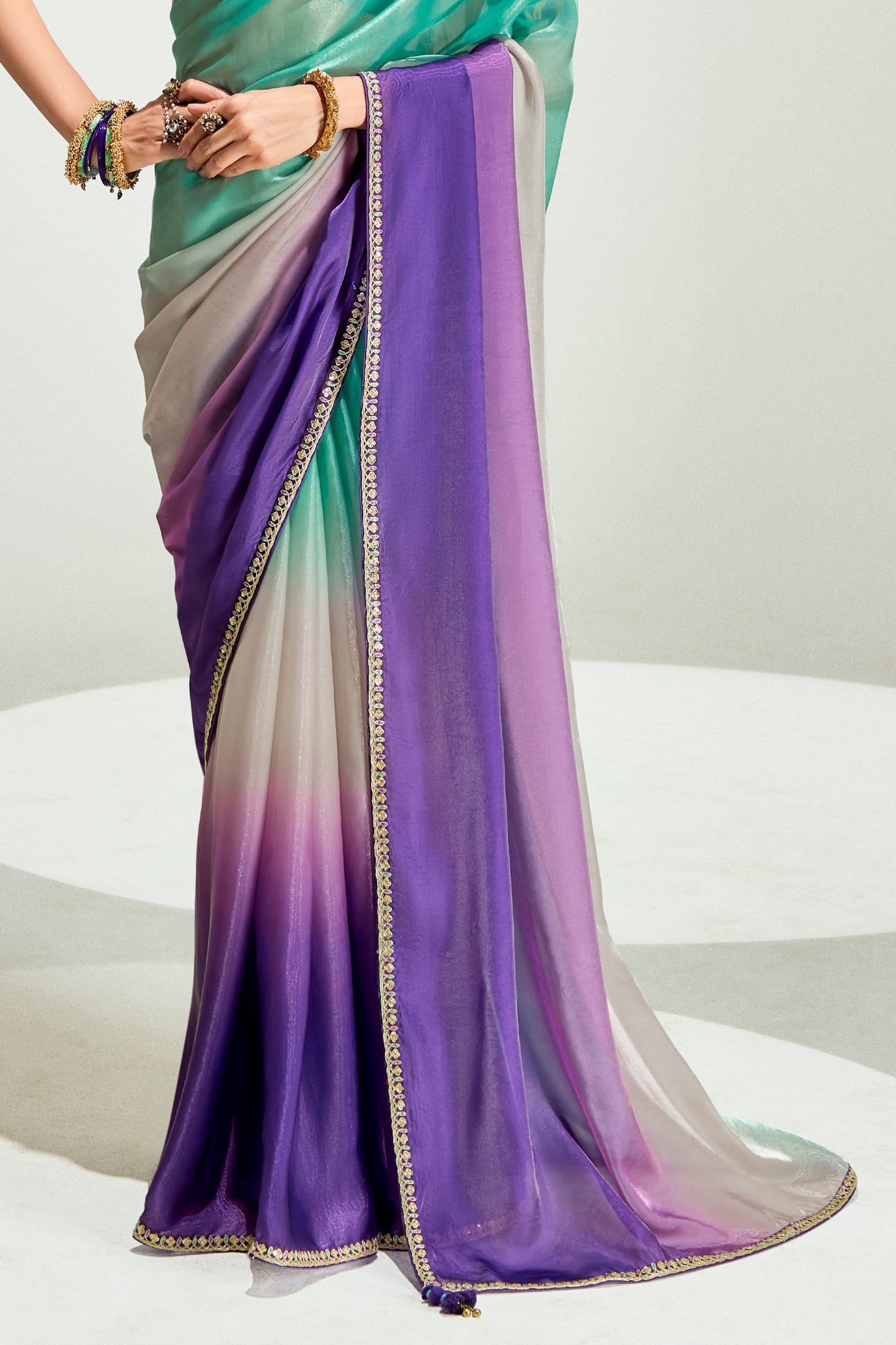 2-Tone Purple Organza Tissue Saree-ZB134900_4_SareeButa.com