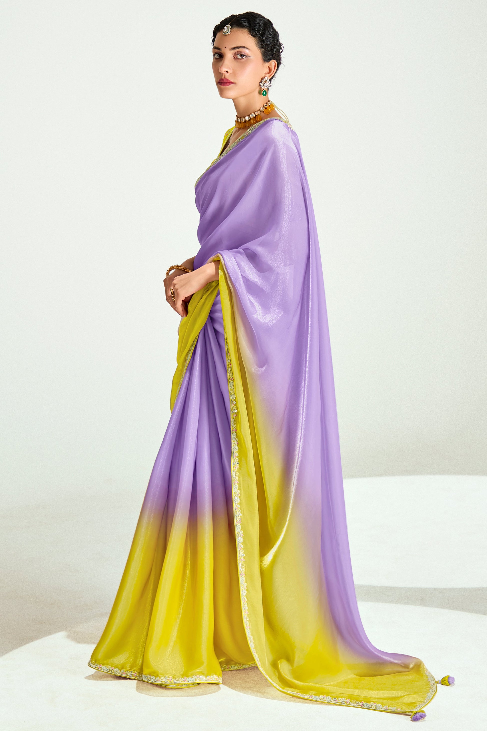 2-Tone Purple Organza Tissue Saree-ZB134902_4_SareeButa.com