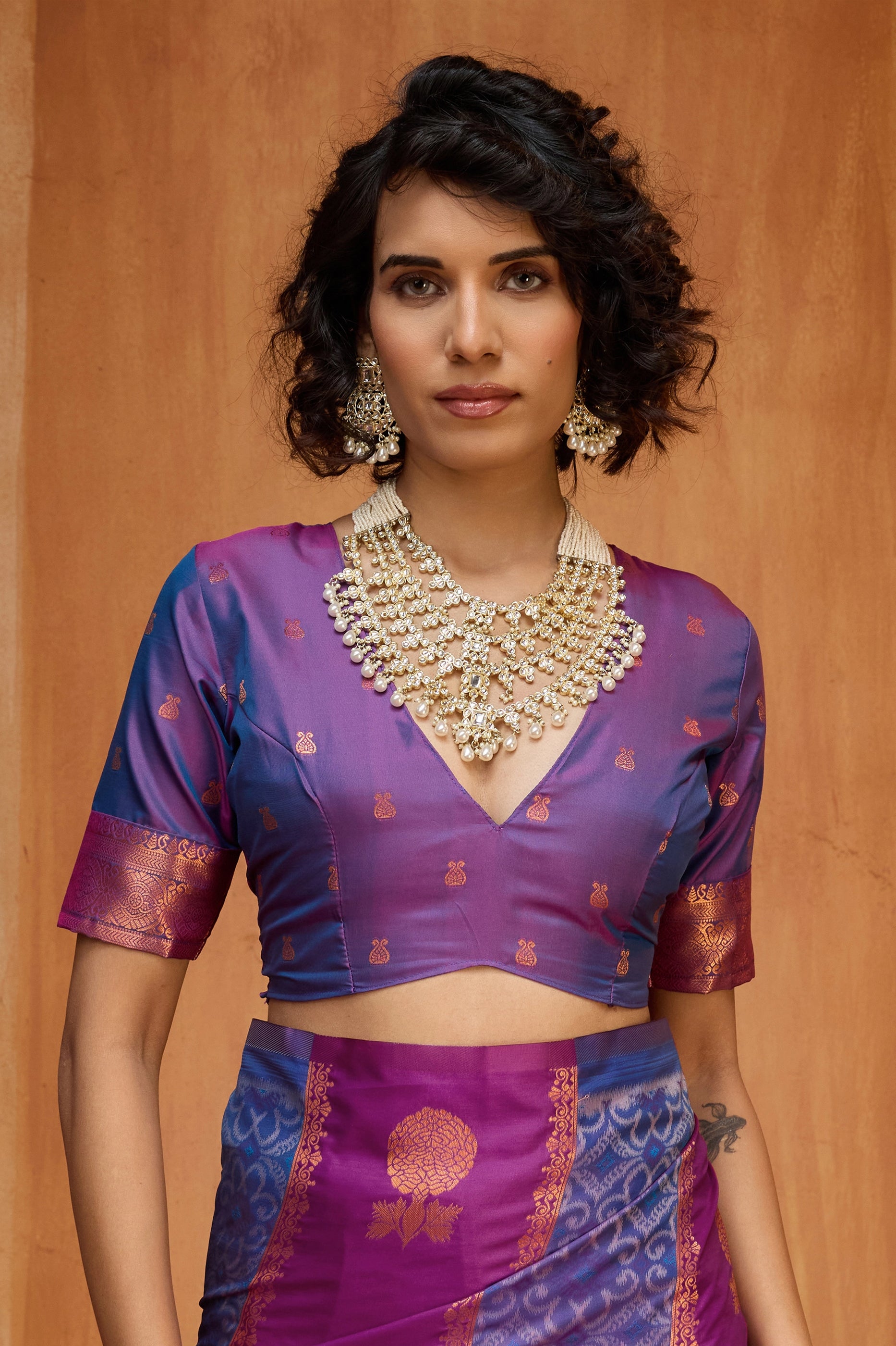2-Tone Purple Woven Silk Saree-SAR11917_4_SareeButa.com