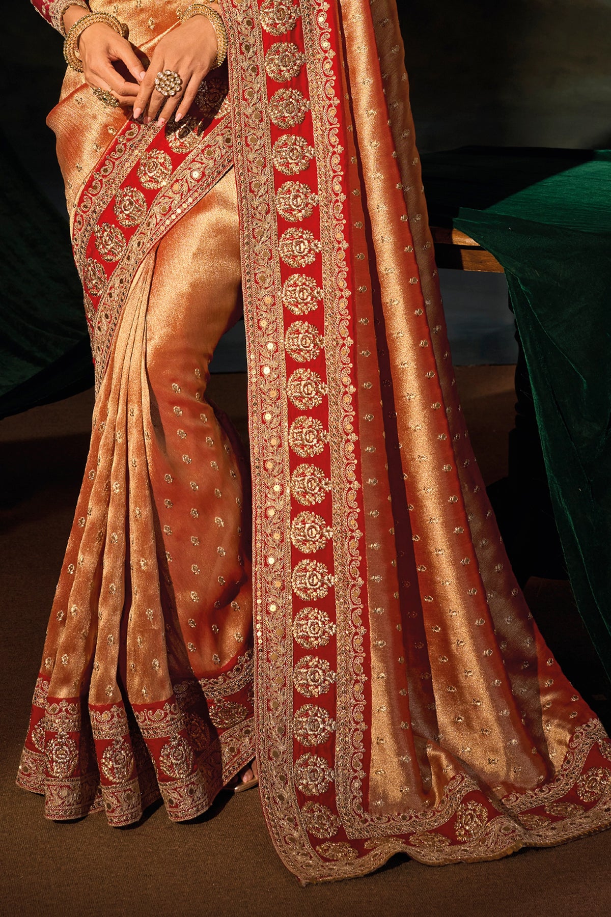 2-Tone Red Embroidered Silk Saree-SAR13264_5_SareeButa.com