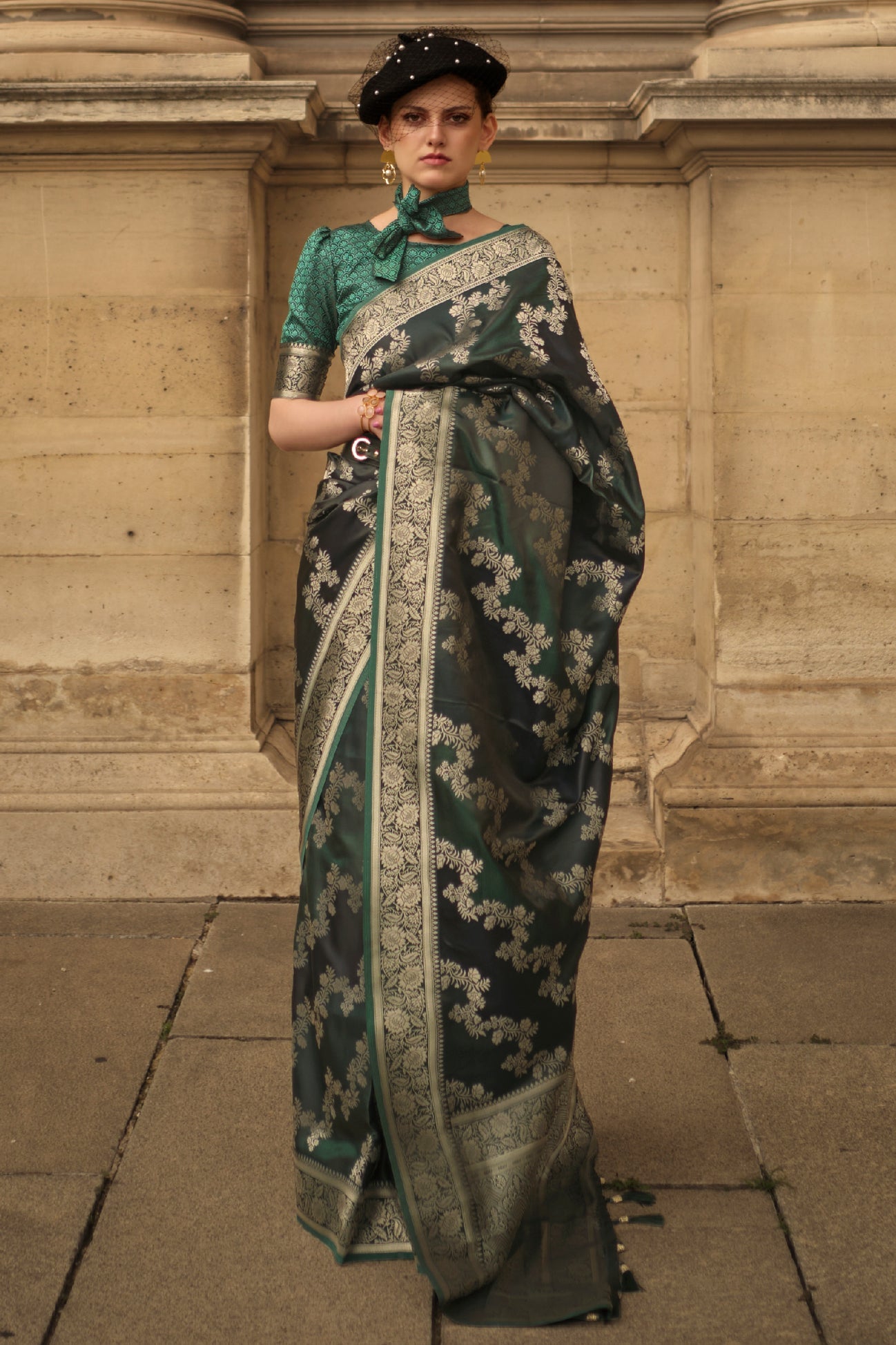 2-tone-satin-silk-saree-zb131969_1_SareeButa.com