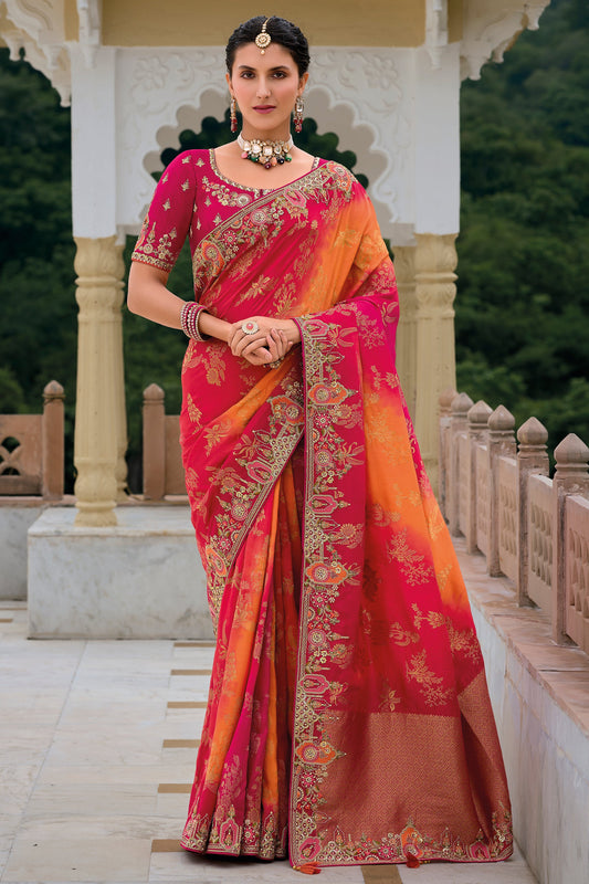 2-Tone Woven Banarasi Saree-ZB133333_1_SareeButa.com