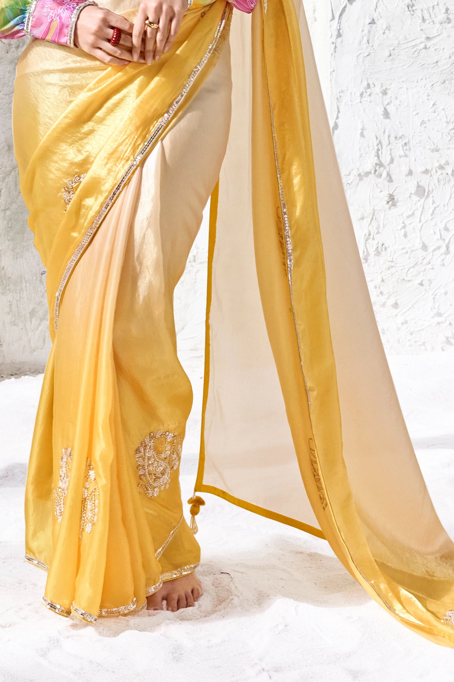 2-Tone Yellow Embroidered Tissue Silk Saree-SAR13144_4_SareeButa.com