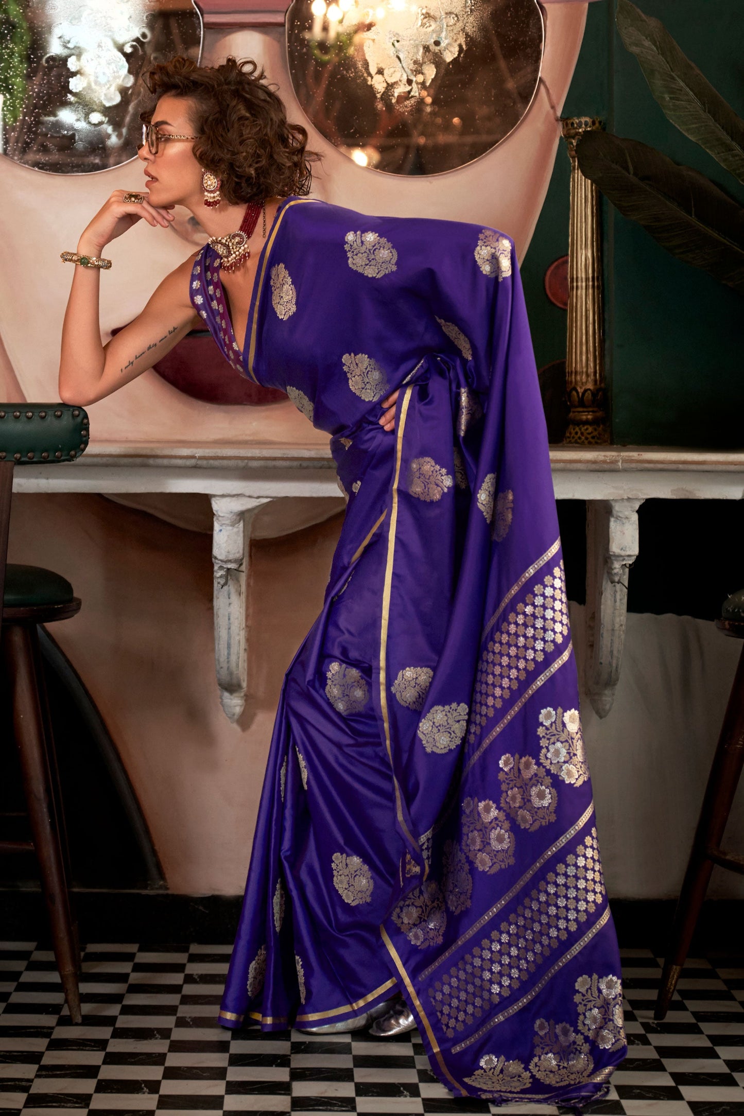 admiral-blue-satin-silk-saree-zb132263_1_SareeButa.com