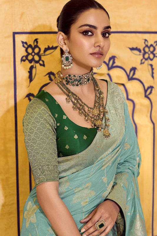 Aqua Blue Woven Crepe Silk Saree-SAR11167_2_SareeButa.com