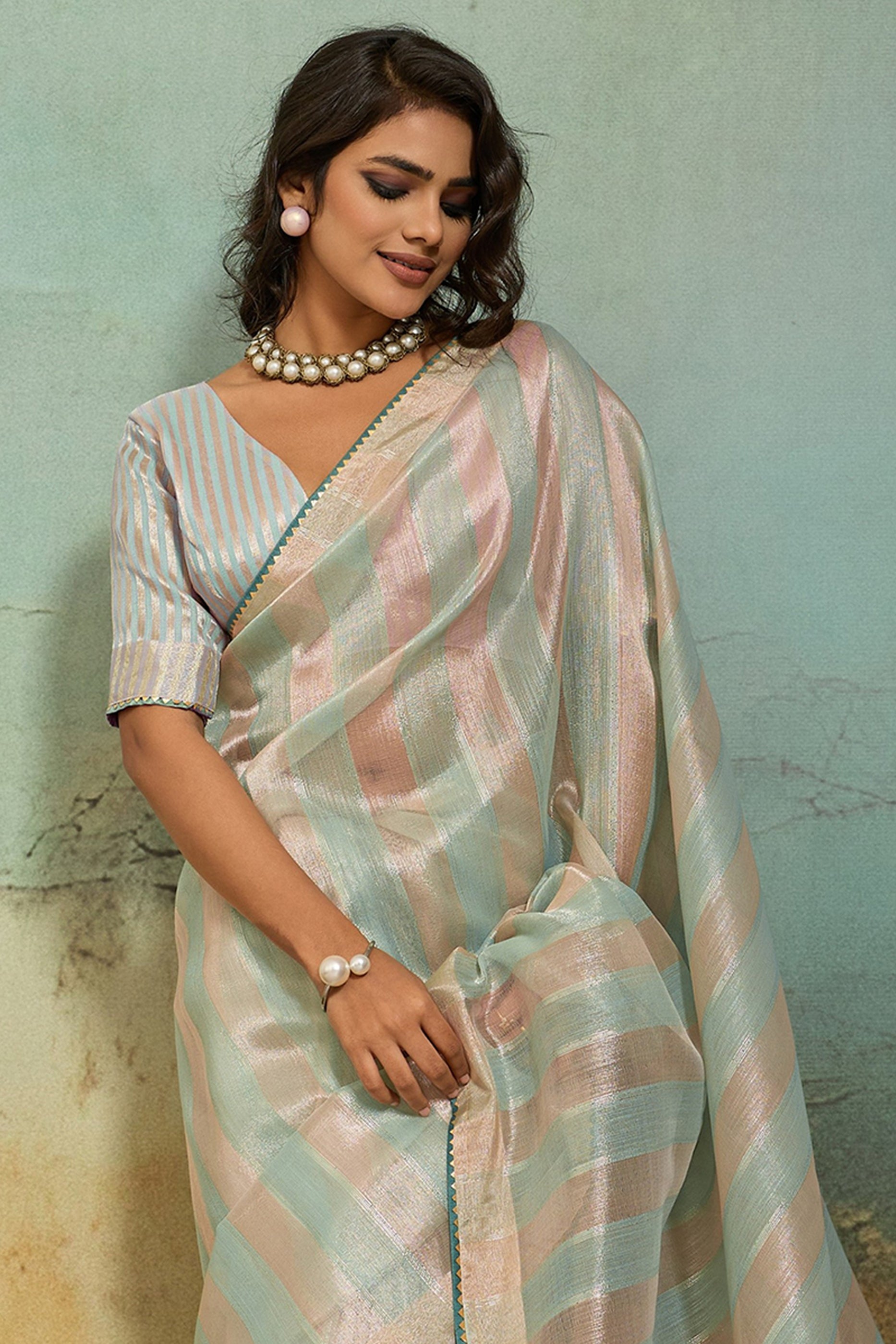 Aqua Woven Cotton Silk Saree-SAR12567_4_SareeButa.com