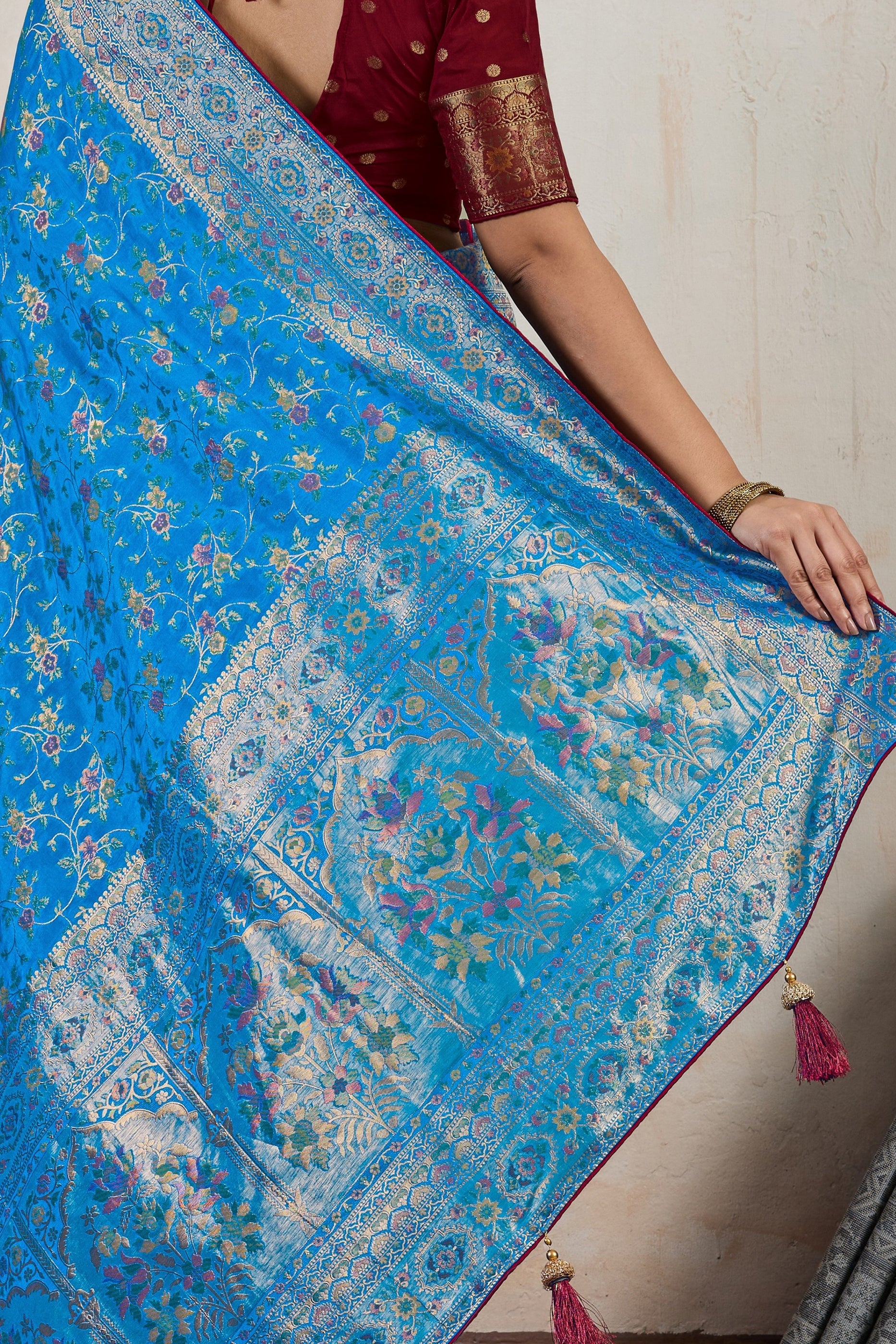 Azure Blue Woven Soft Silk Saree-SAR10546_4_SareeButa.com