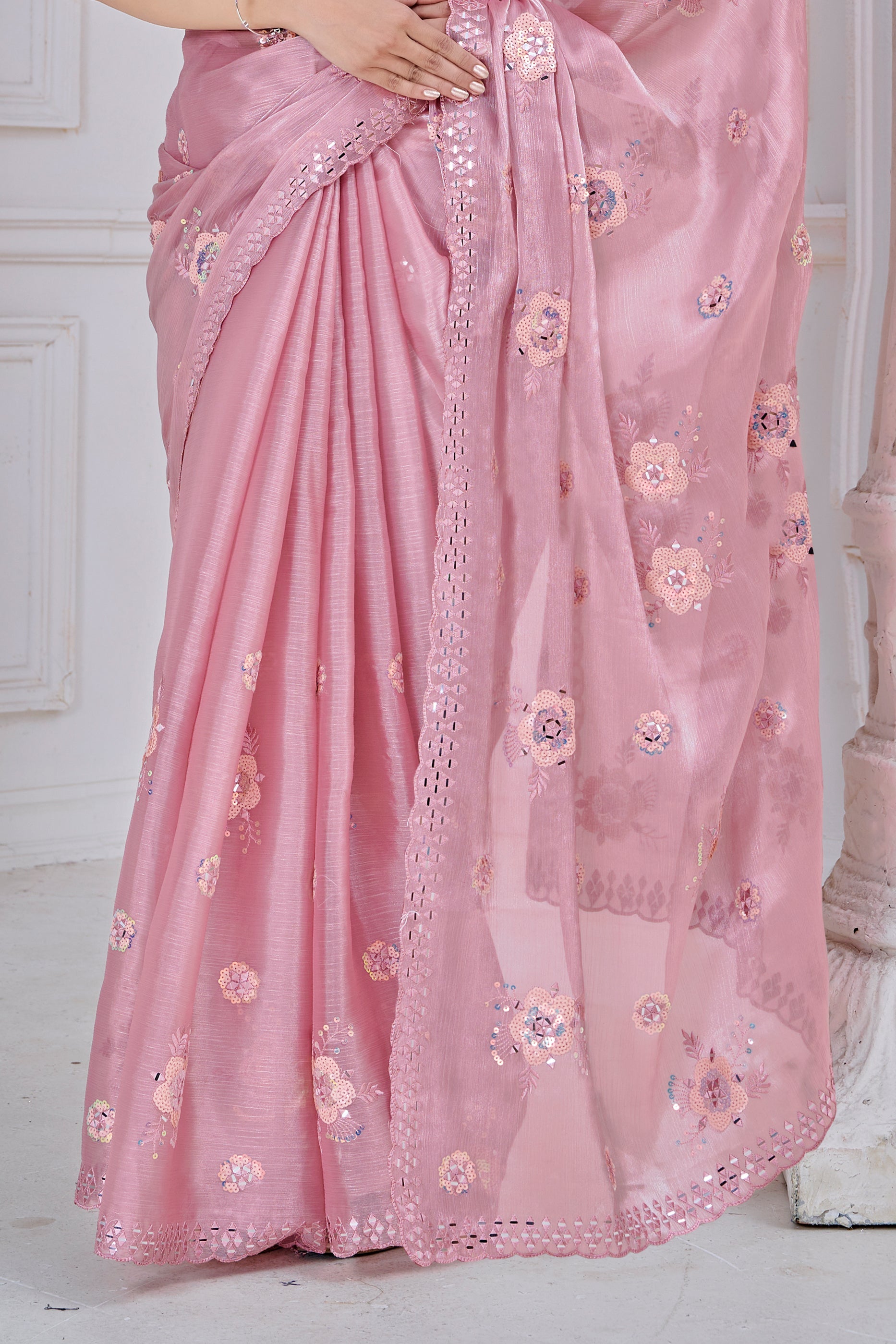 Baby Pink Embroidered Organza Saree-SAR10753_5_SareeButa.com
