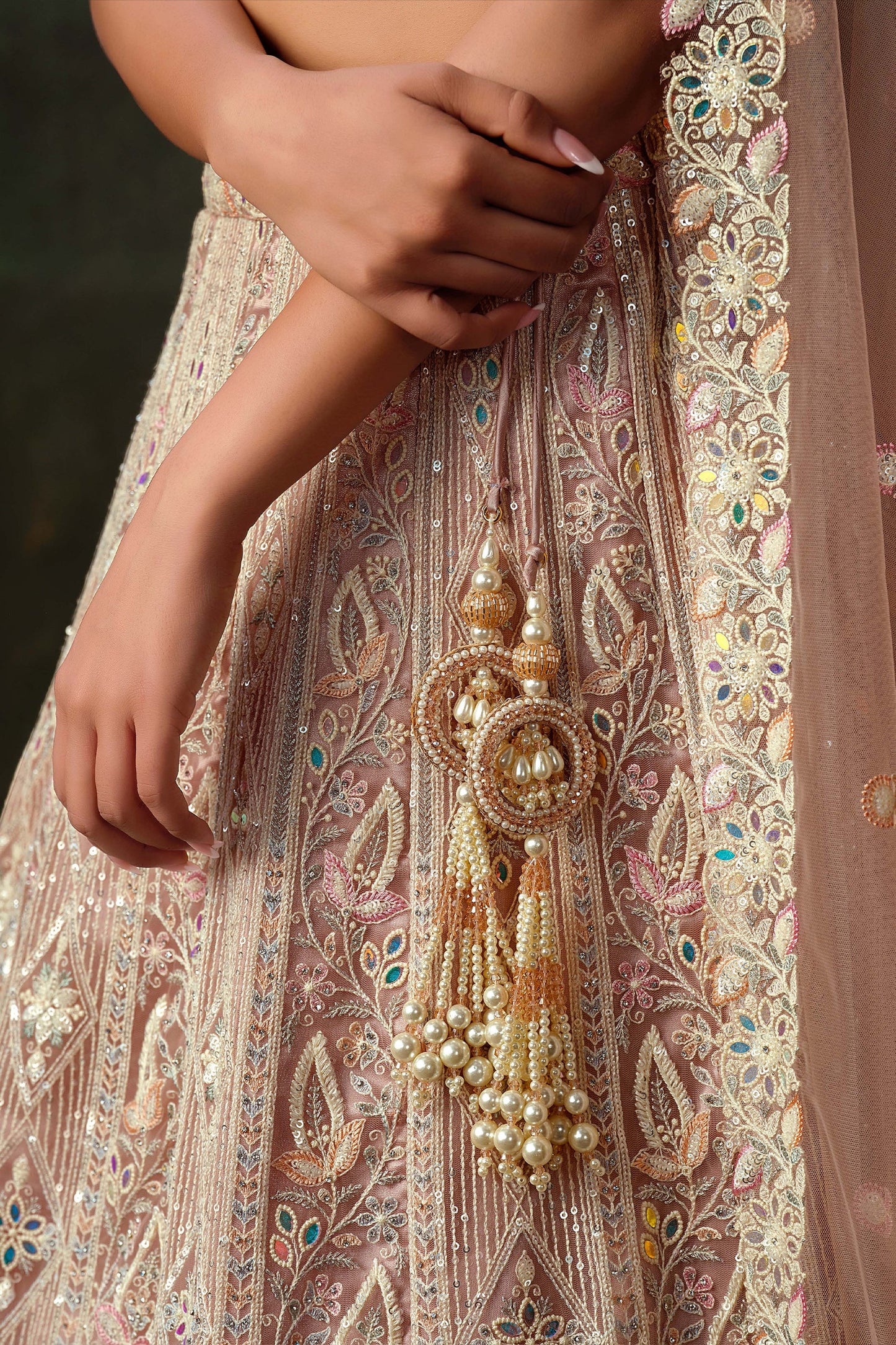 Baby Pink Embroidered Semi-Stitched Net Lehenga-SAR10338_5_SareeButa.com