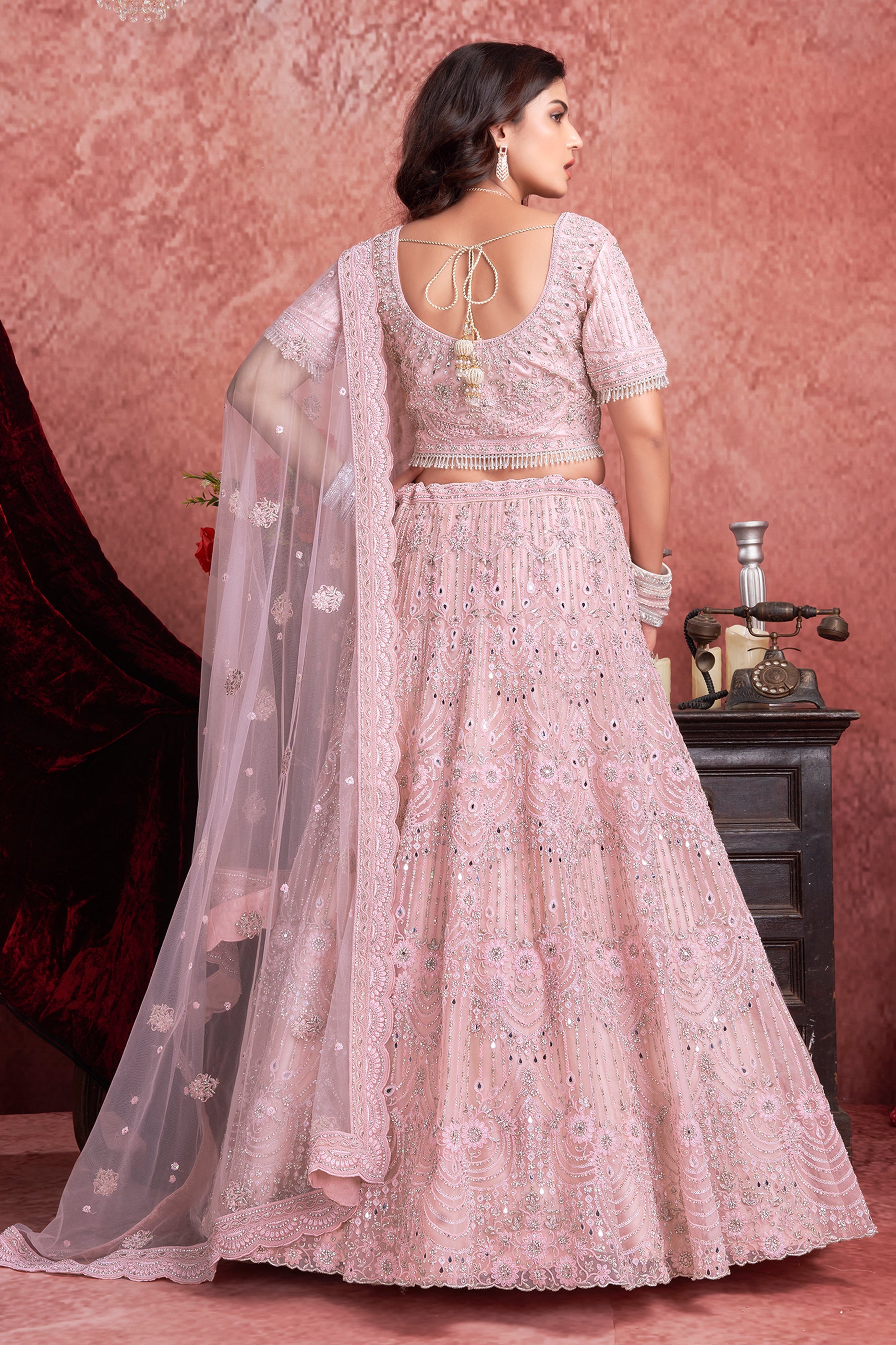Baby Pink Readymade Embroidered Net Lehenga-SAR10714_5_SareeButa.com