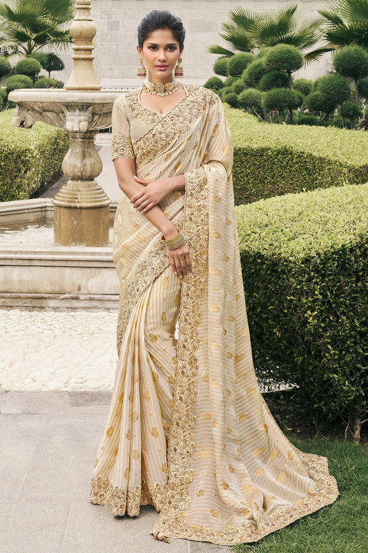 Beige Heavy Work Pure Tissue Silk Saree-ZB133299_1_SareeButa.com