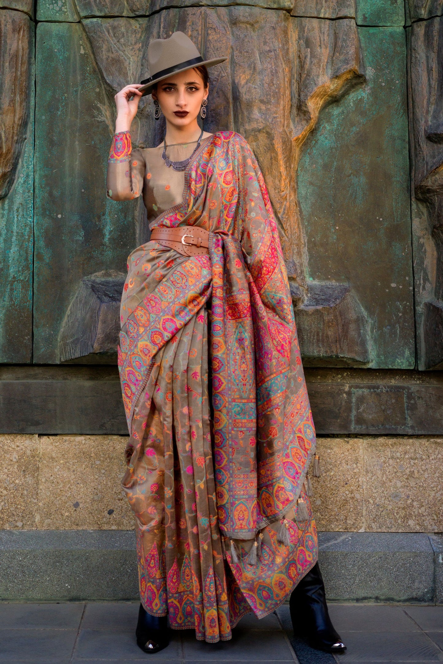 beige-woven-jamewar-kashmiri-organza-saree-zb130818_1_SareeButa.com