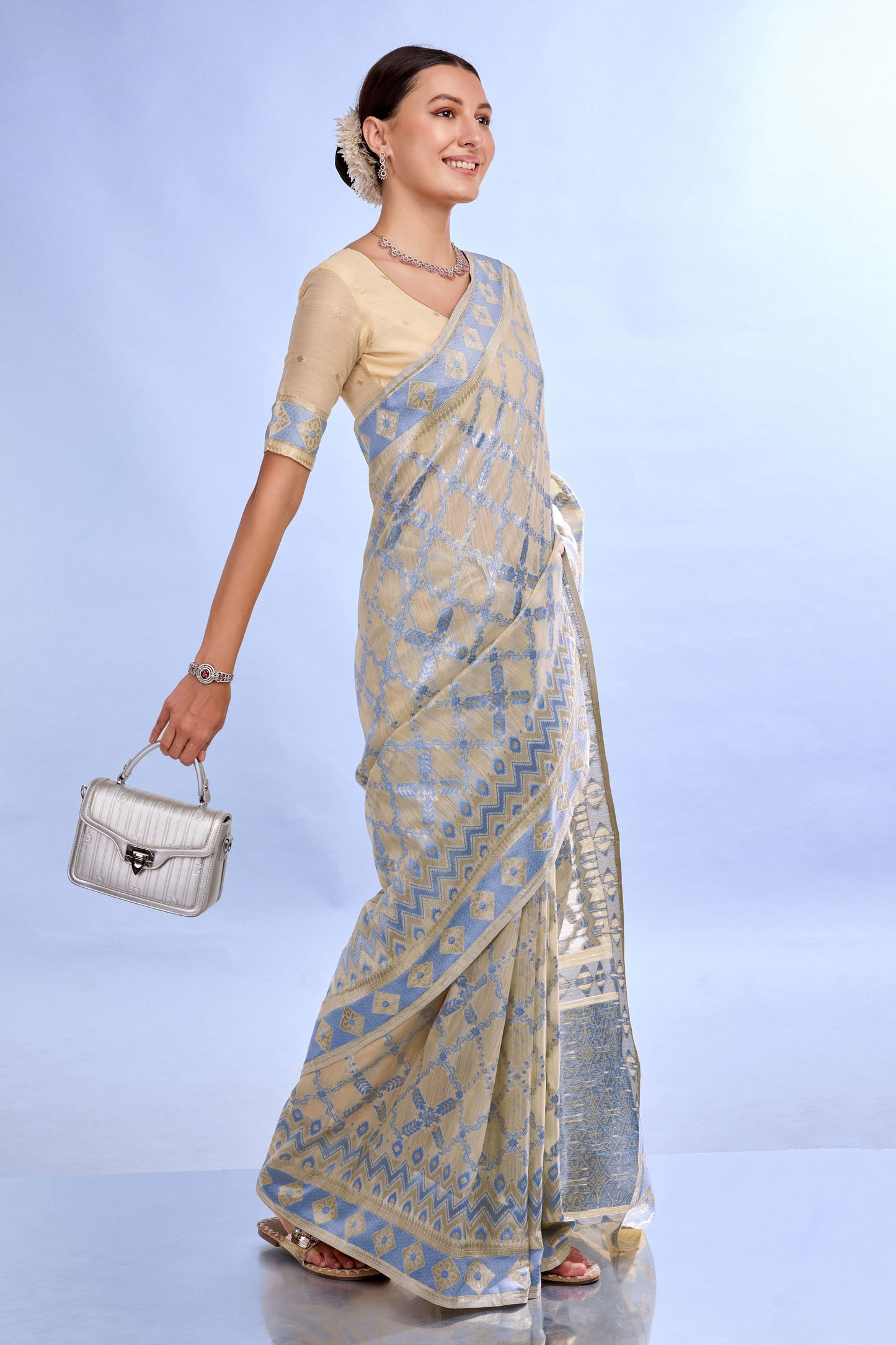 beige-woven-linen-saree-zb132200_3_SareeButa.com