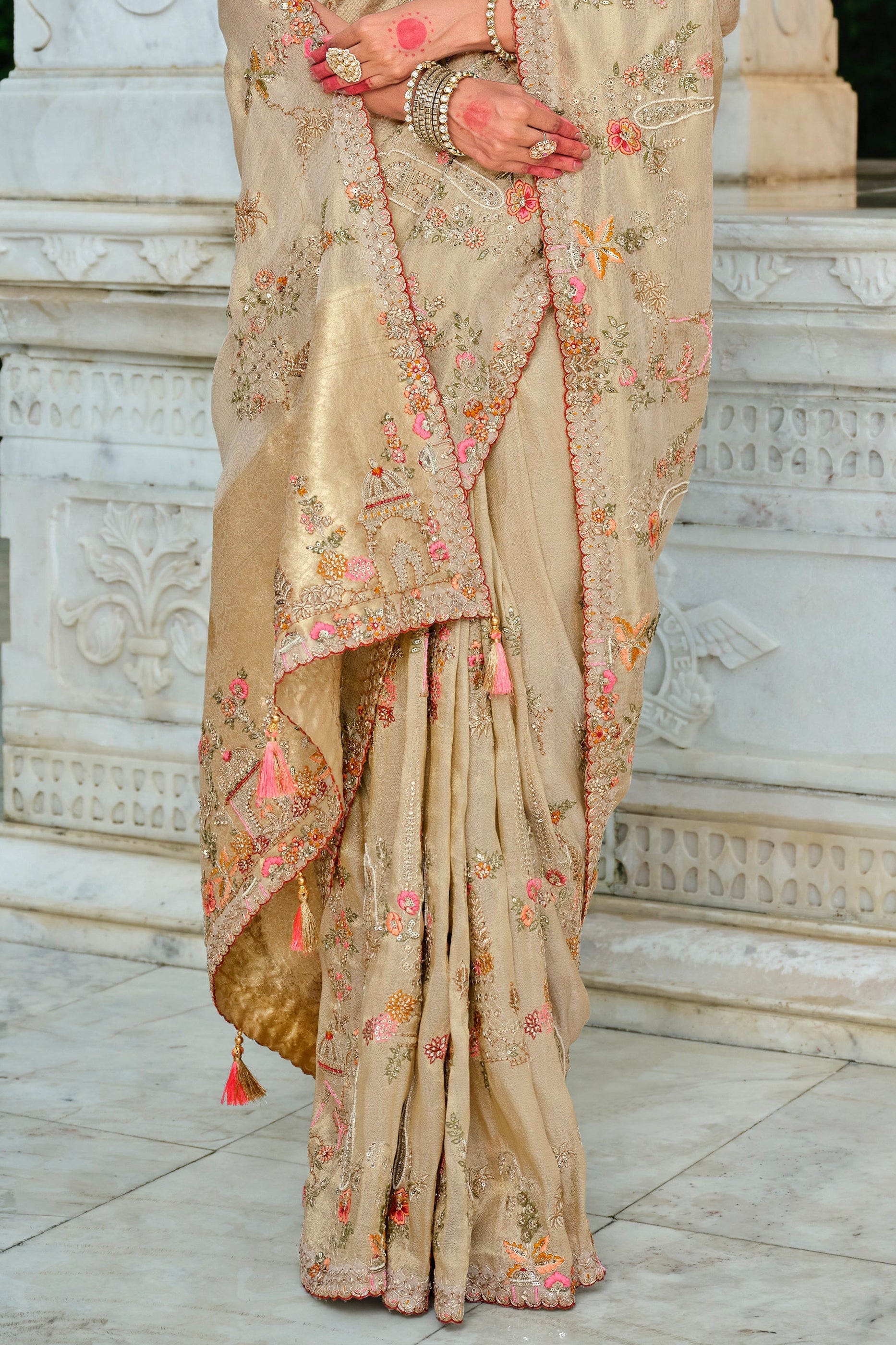 Beige Embroidered Silk Saree-SAR11383_4_SareeButa.com