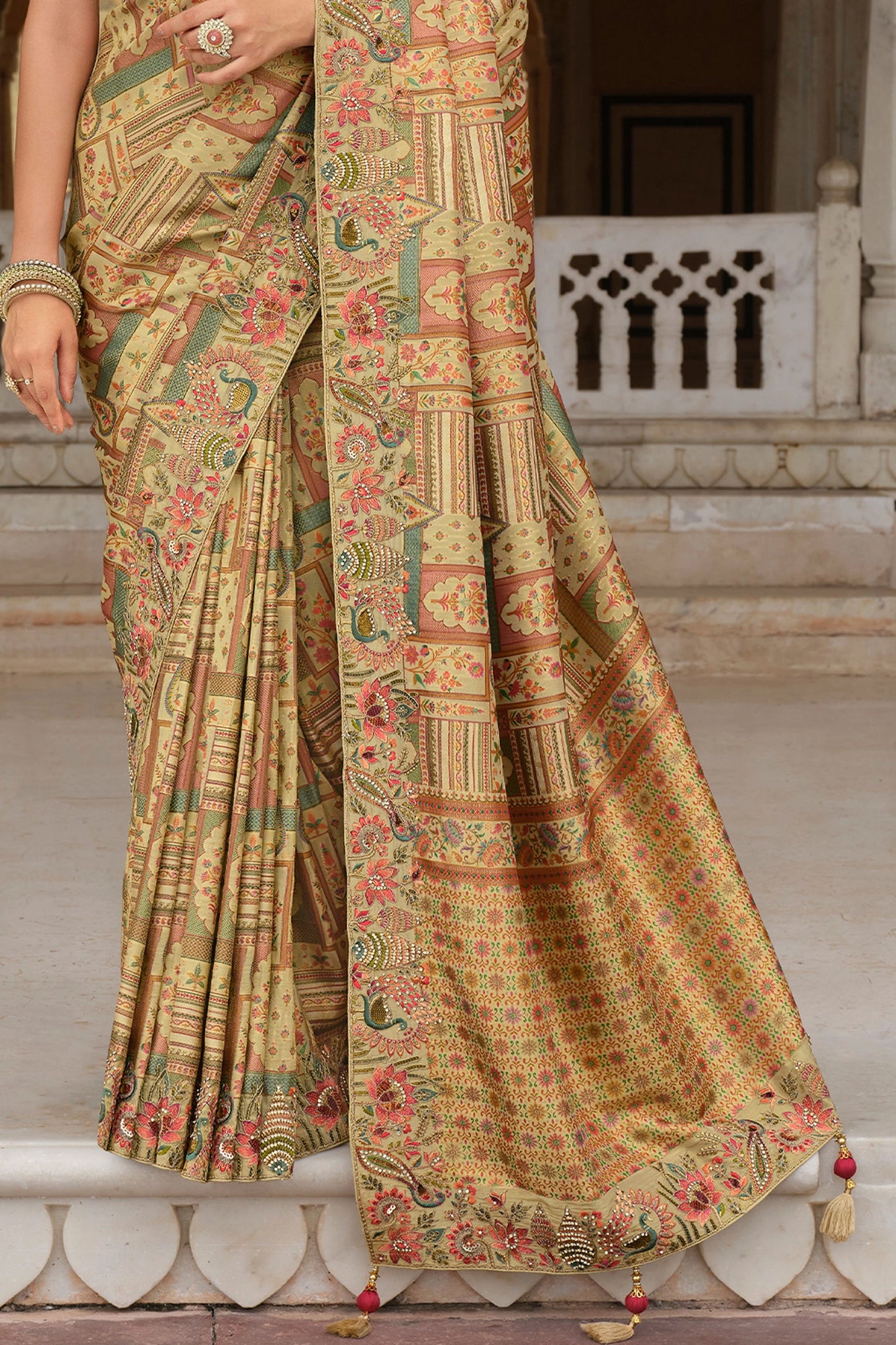Beige Embroidered Silk Saree-SAR11391_5_SareeButa.com