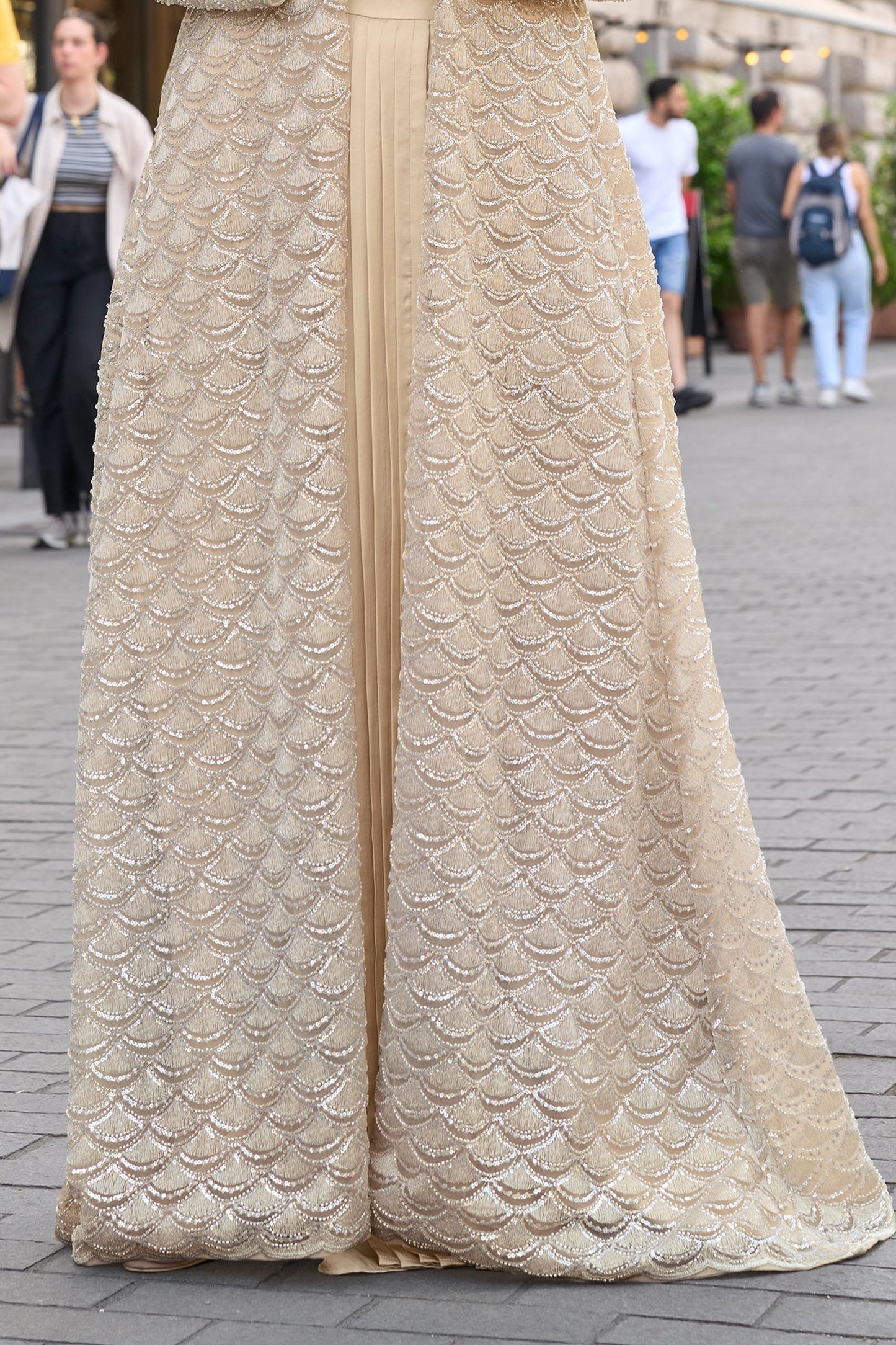 Beige Readymade Crepe Skirt Set With Jacket-SAR11073_5_SareeButa.com