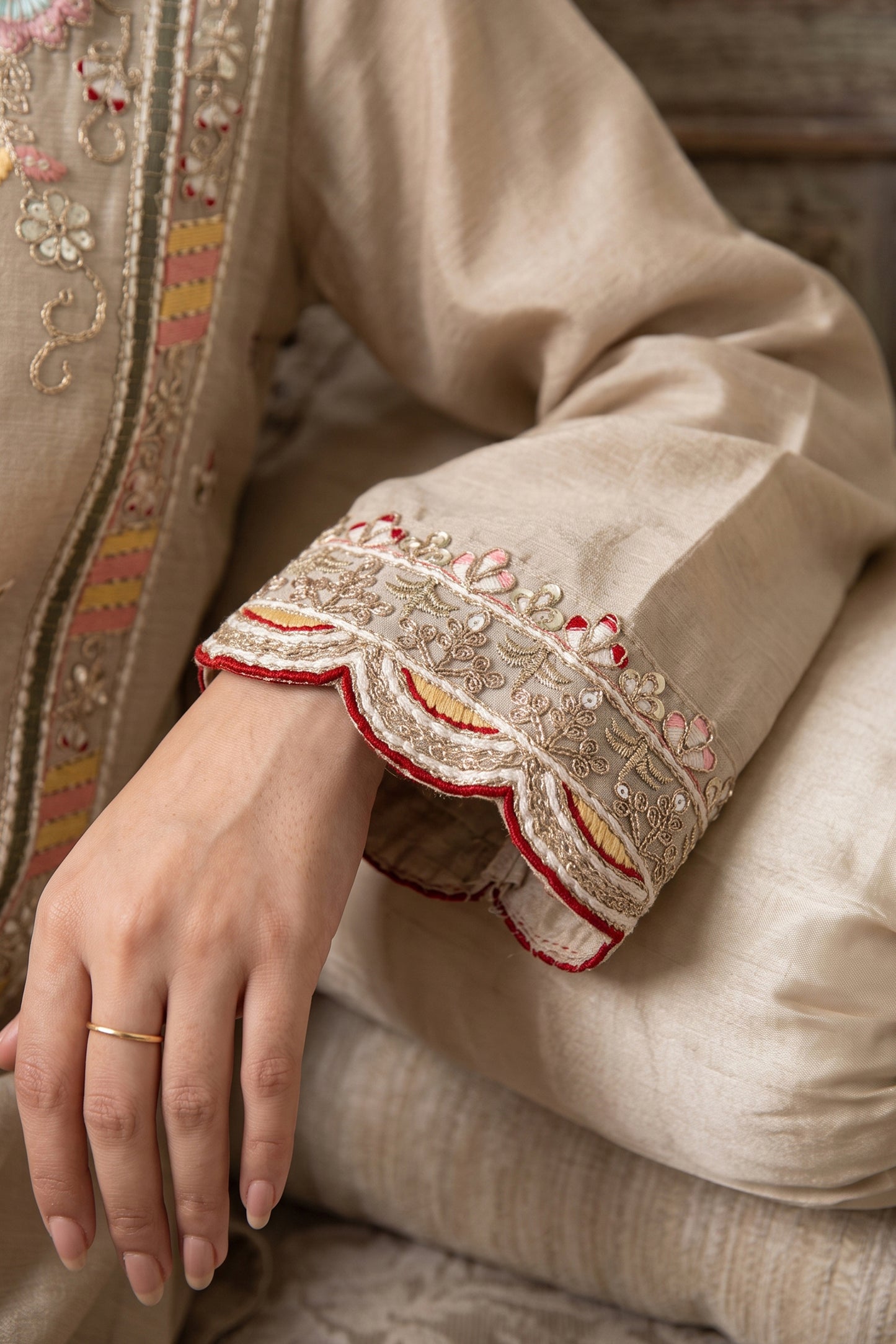 Beige Readymade Embroidered Palazzo Suit-SAR13138_3_SareeButa.com