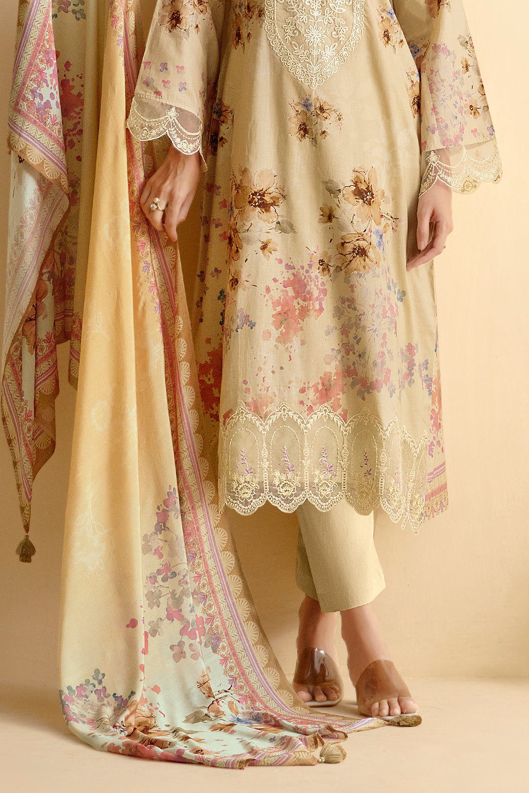 Beige Unstitched Cotton Suit-SS402_5_SareeButa.com