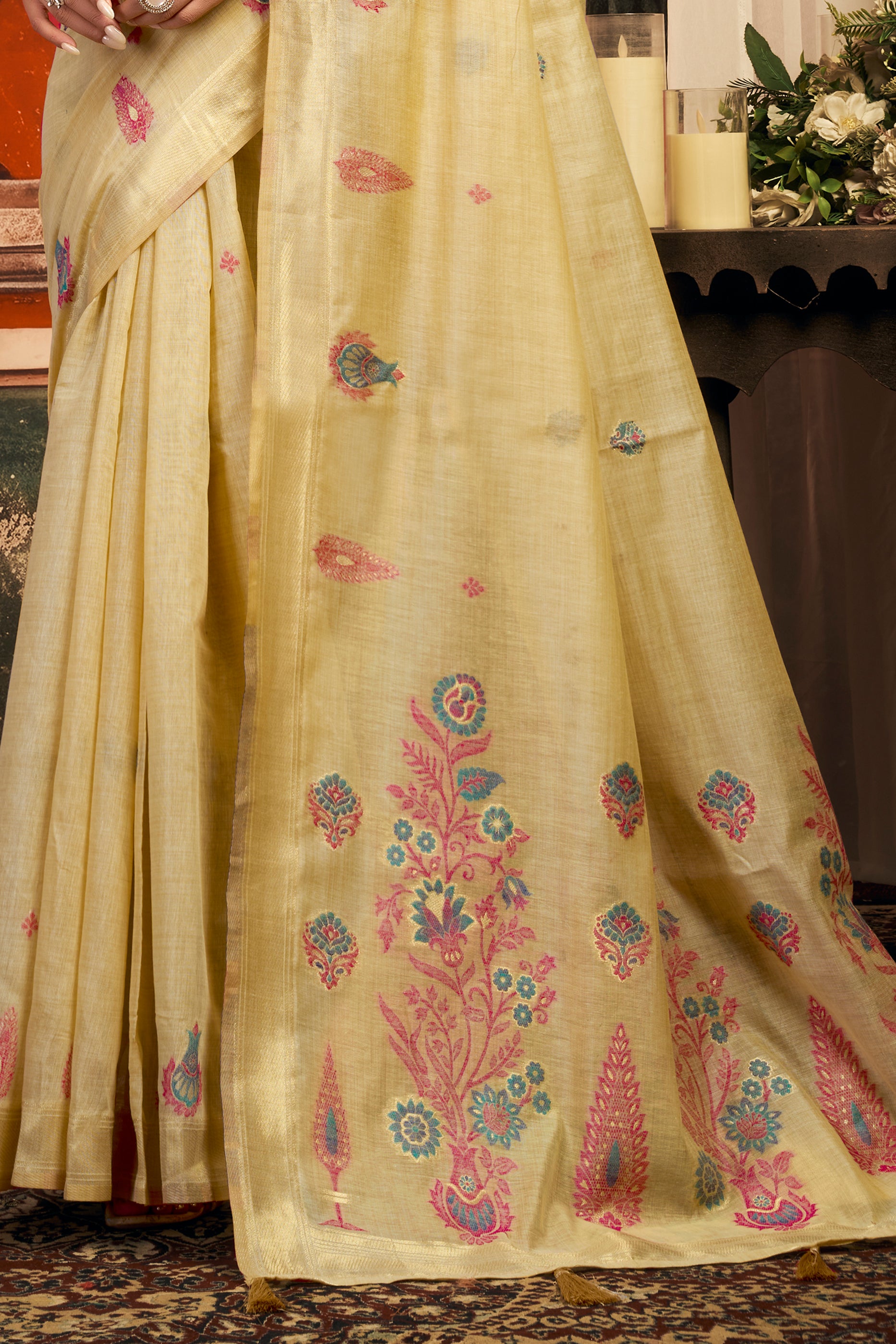 Beige Woven Cotton Saree-SAR12749_5_SareeButa.com