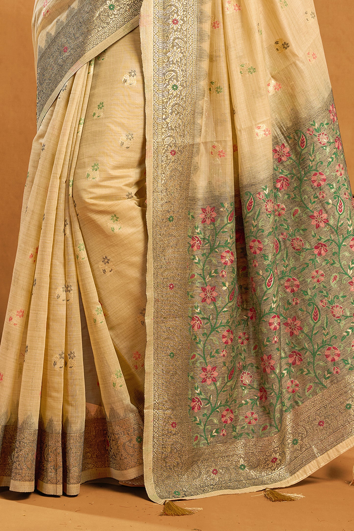 Beige Woven Cotton Silk Saree-SAR12610_5_SareeButa.com