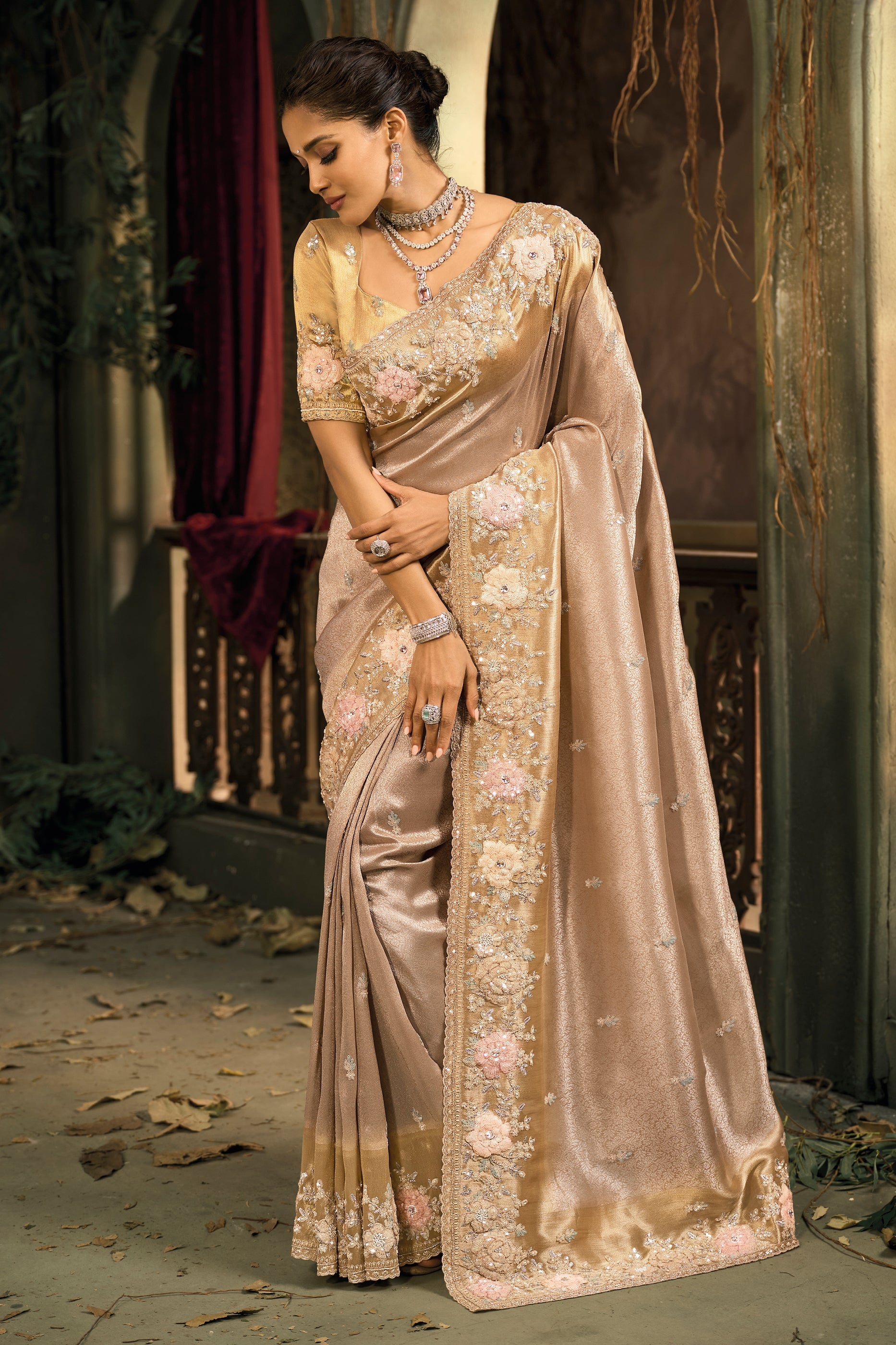 Beige Woven Heavy Work Silk Saree-SAR11587_1_SareeButa.com