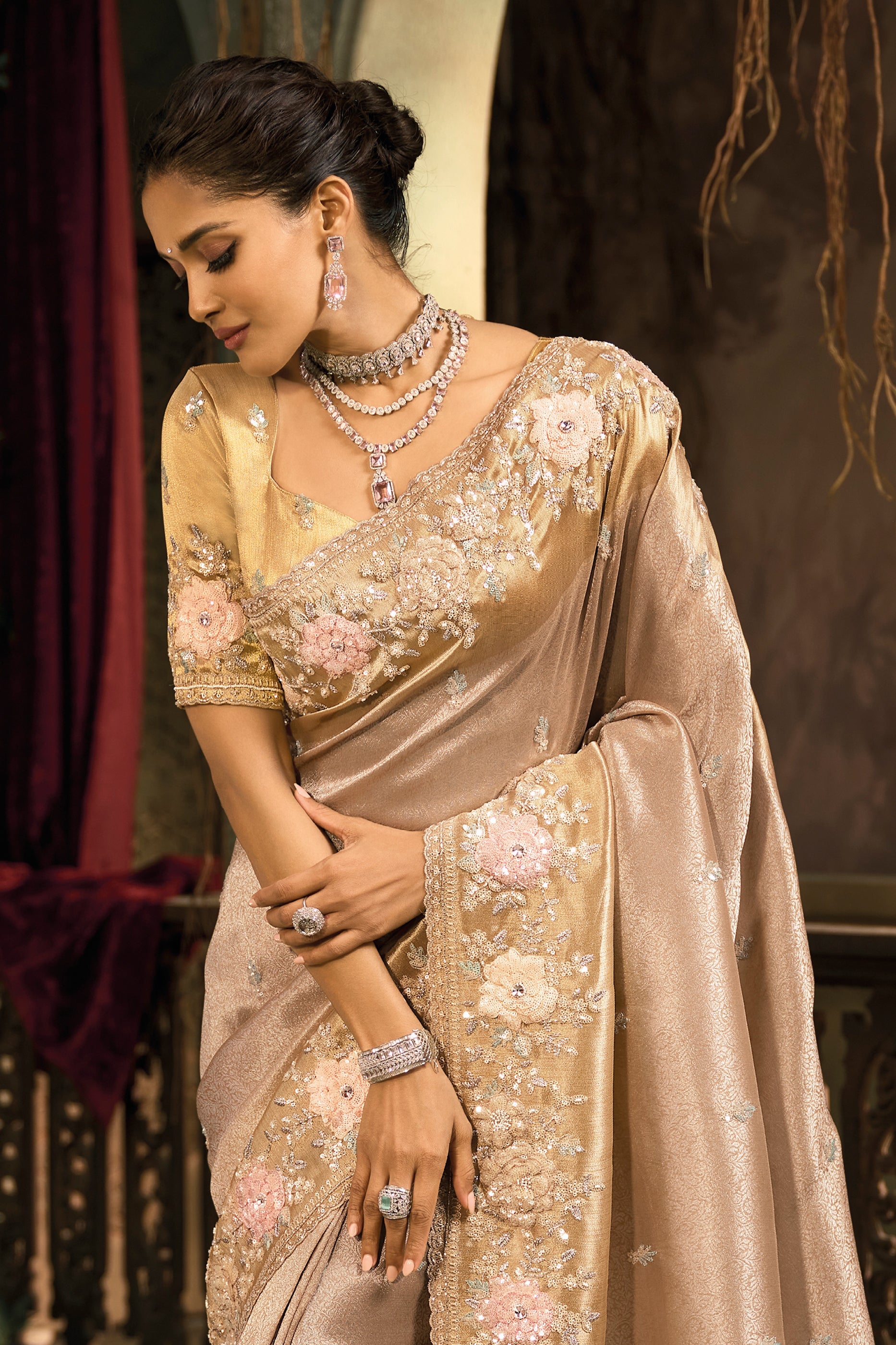 Beige Woven Heavy Work Silk Saree-SAR11587_3_SareeButa.com