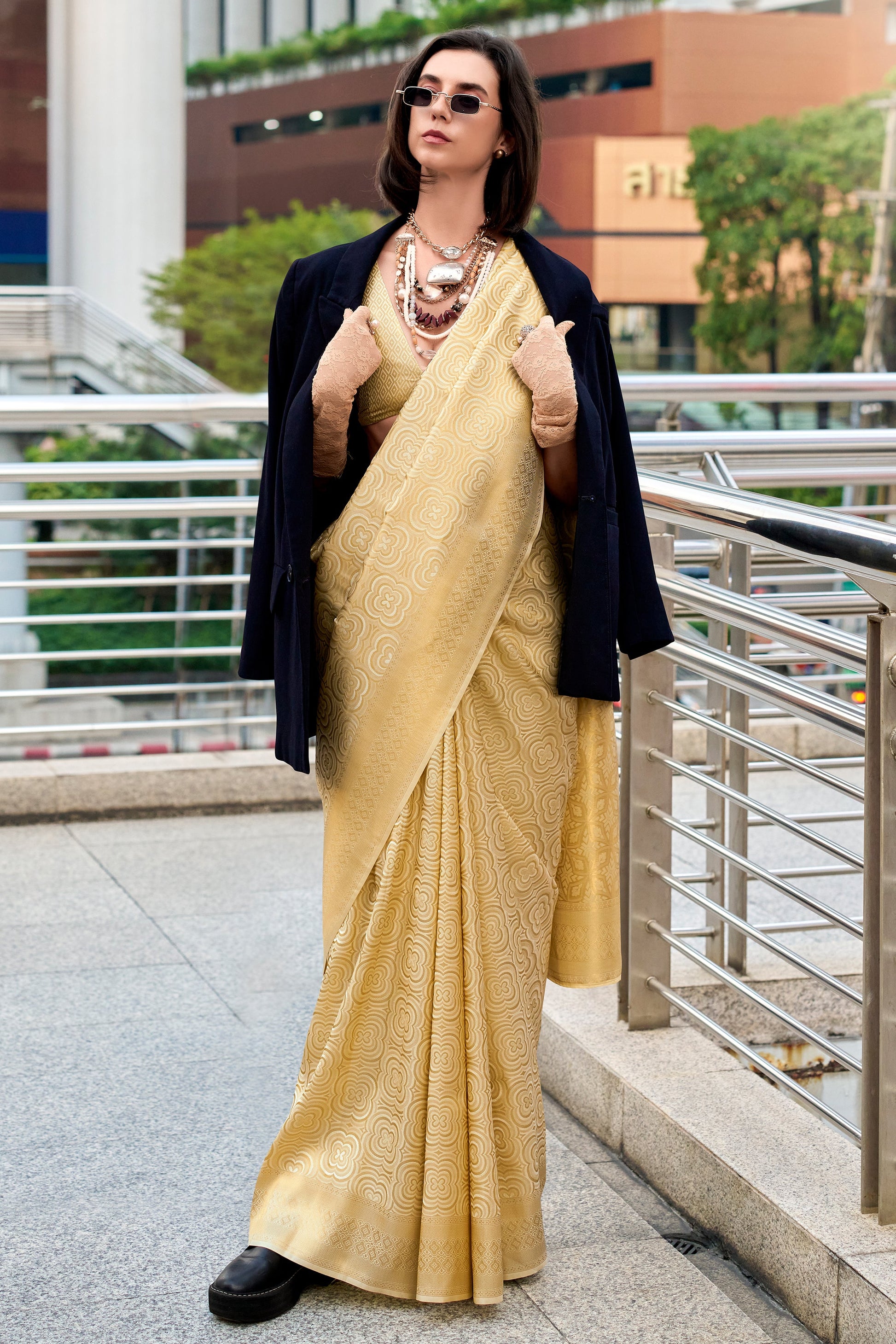 Beige Woven Silk Saree-ZB134043_1_SareeButa.com