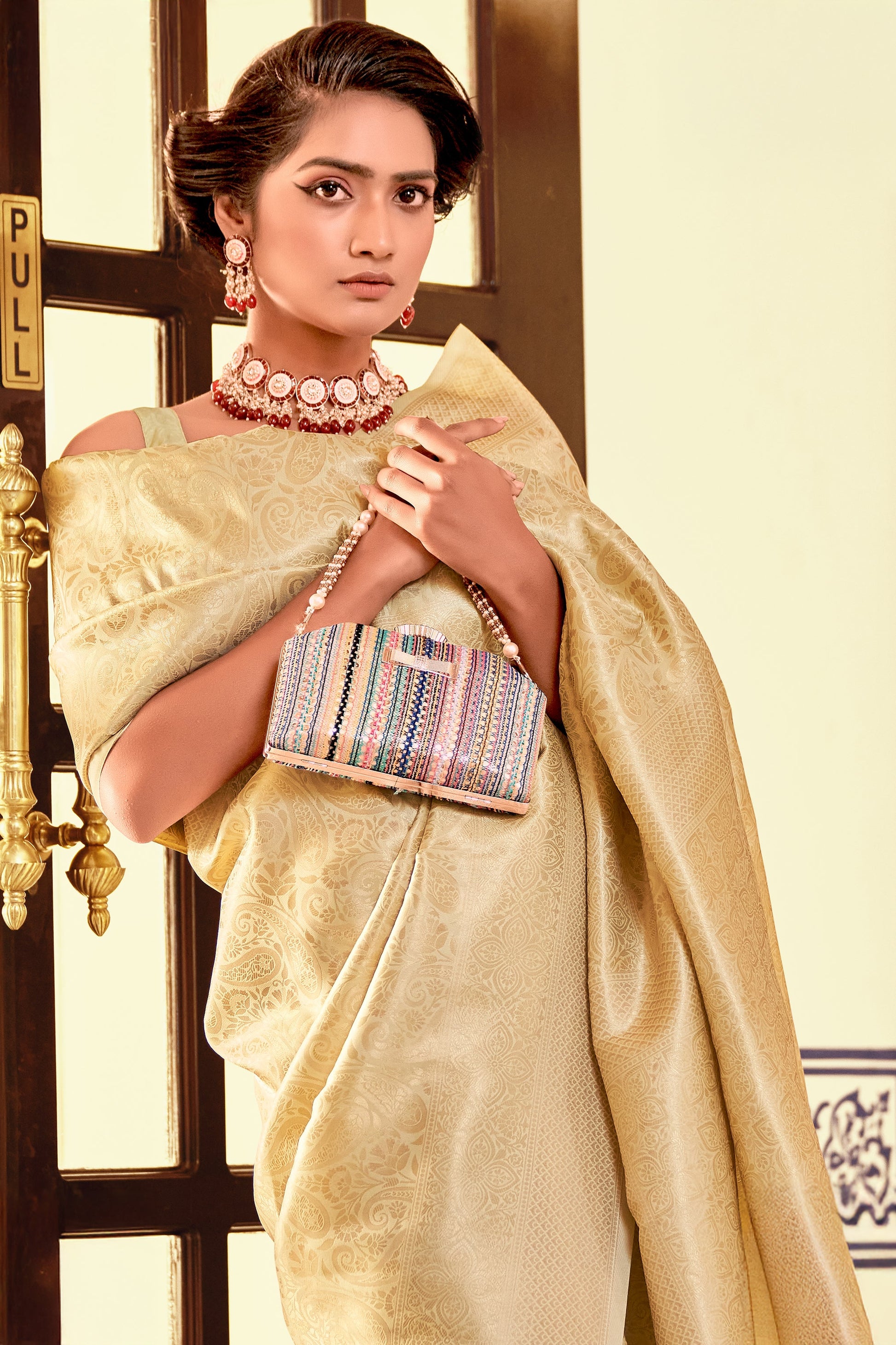 Beige Woven Silk Saree-ZB134148_3_SareeButa.com